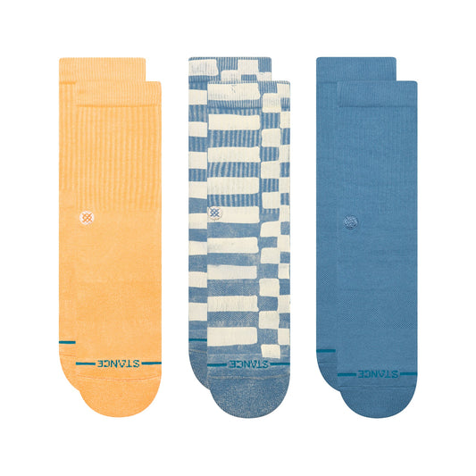 Stance Lifestyle Crew Sock 3 Pack Peach / Blue
