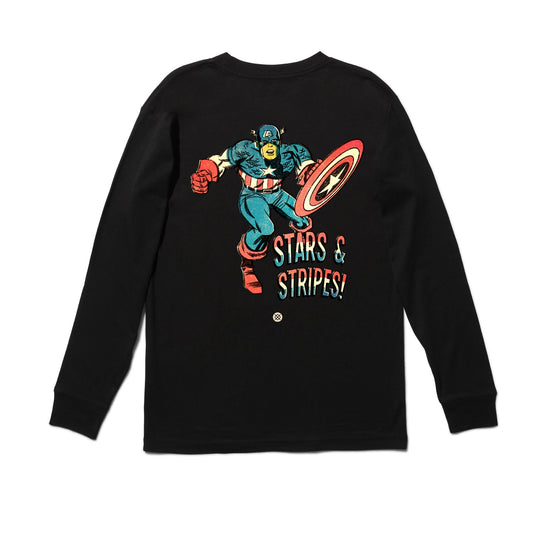 Stance Stars And Stripes Long Sleeve T-Shirt Black