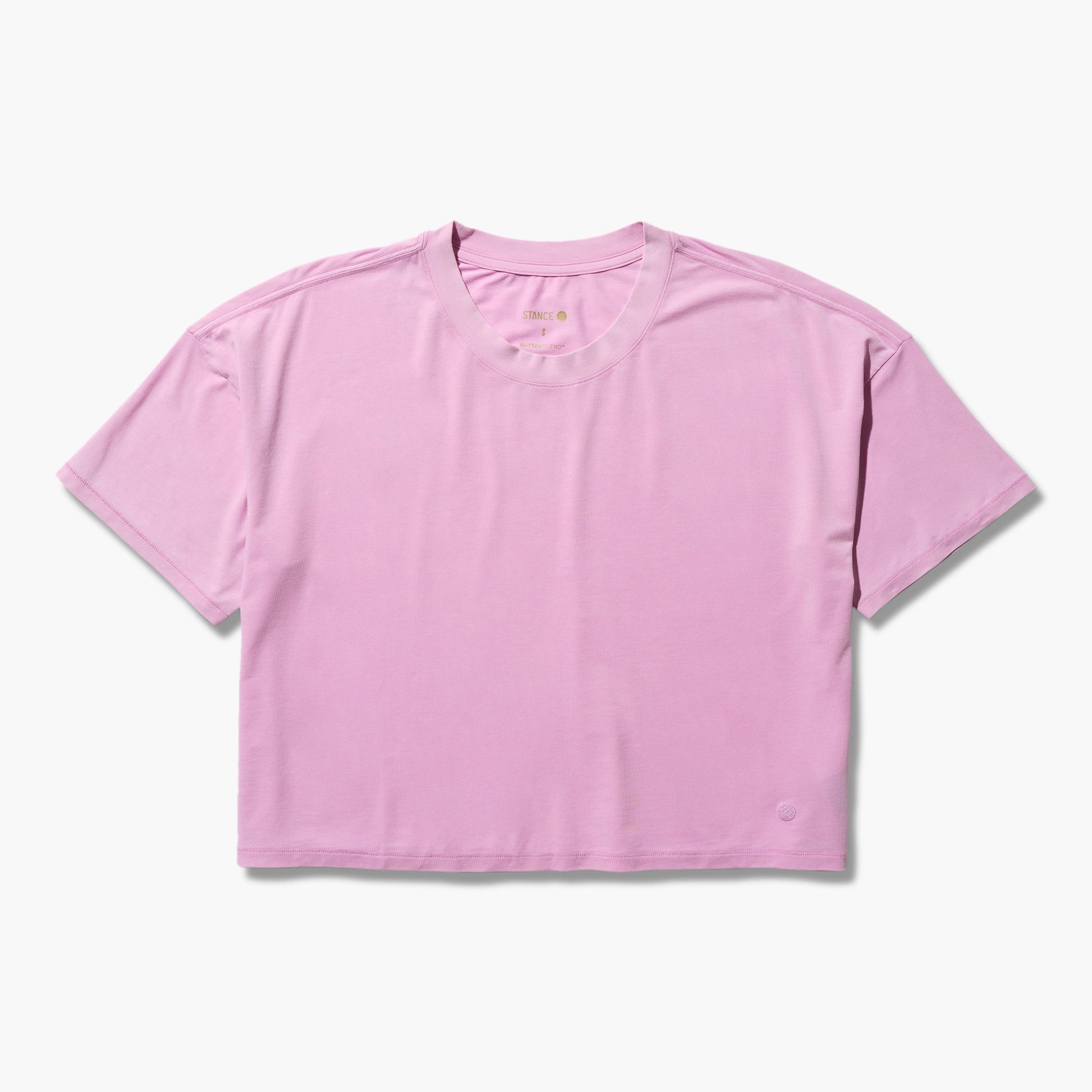 Stance Women's Lay Low Boxy T-Shirt Lilac Ice |model