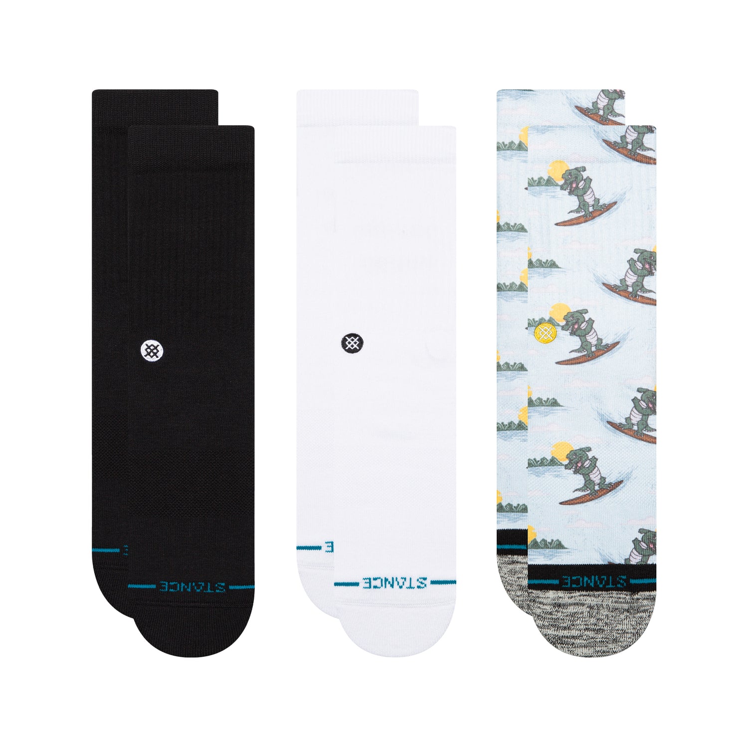 Stance Lifestyle Crew Sock 3 Pack Blue / Black / White