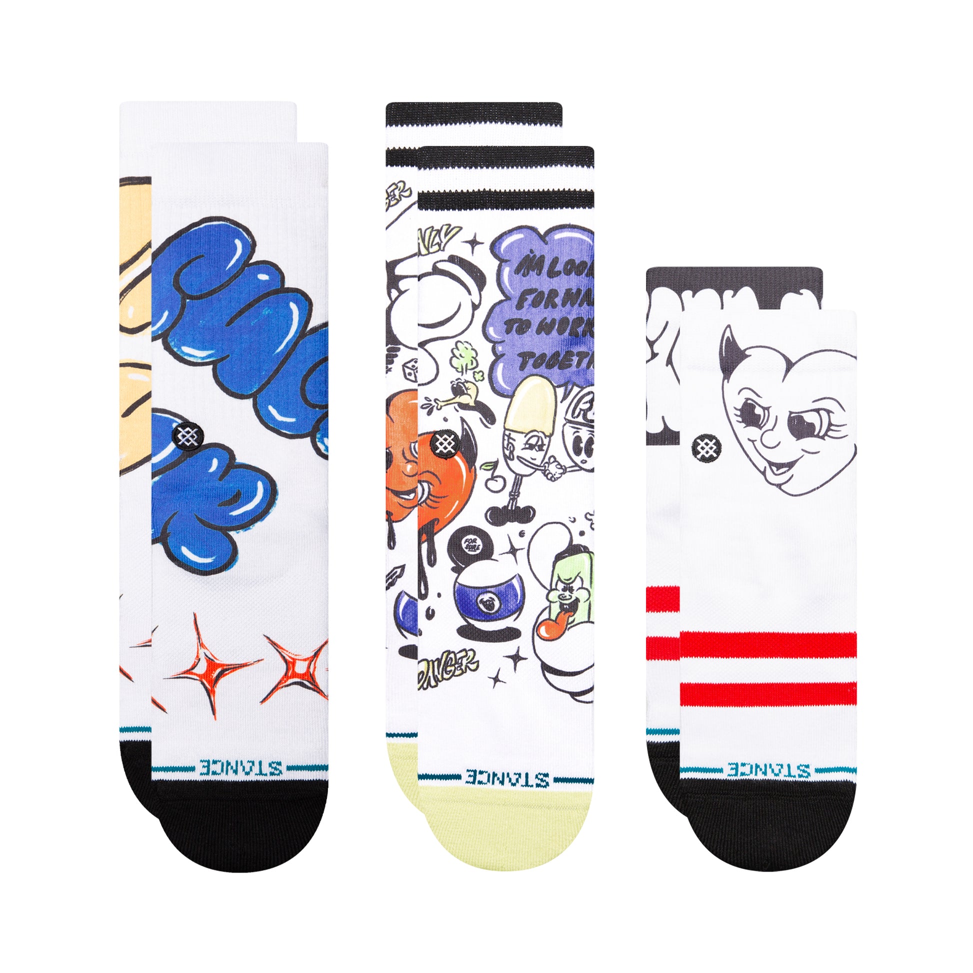 Stance CHEYNE BROOKING CREW SOCK 3 PACK