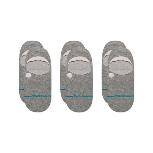 Stance Icon No Show Sock 3 Pack Heather Grey