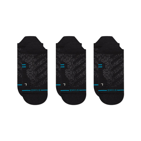 Stance Run Ultra Tab Sock 3 Pack Black