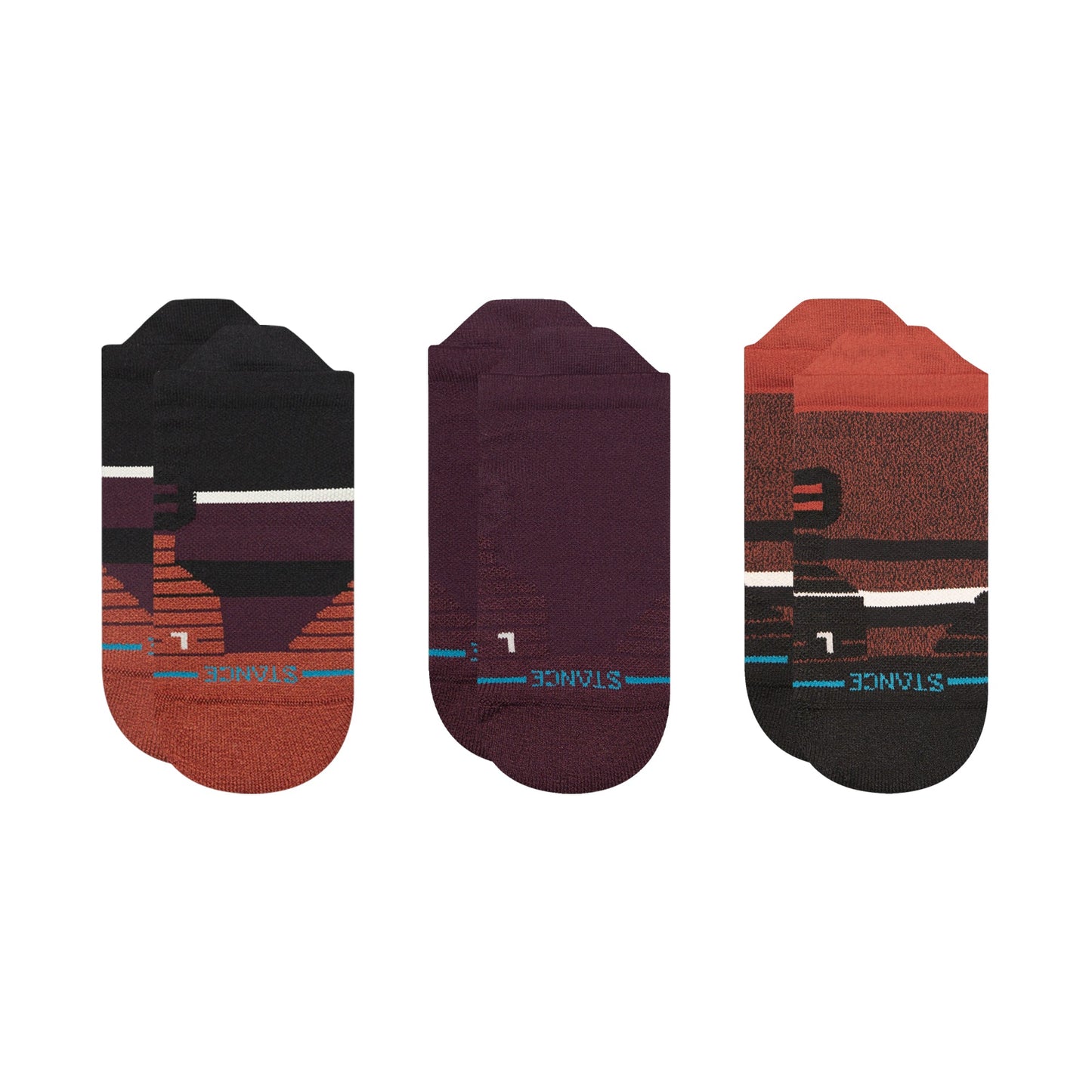 Stance Cavern Mid Tab Sock 3 Pack Wine