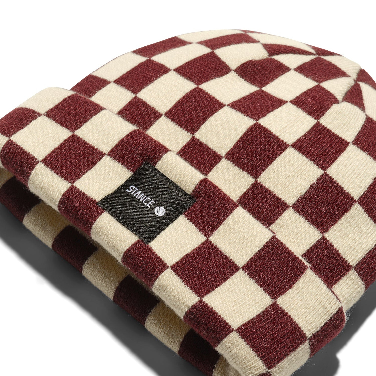 Stance Checked Out Beanie Wine