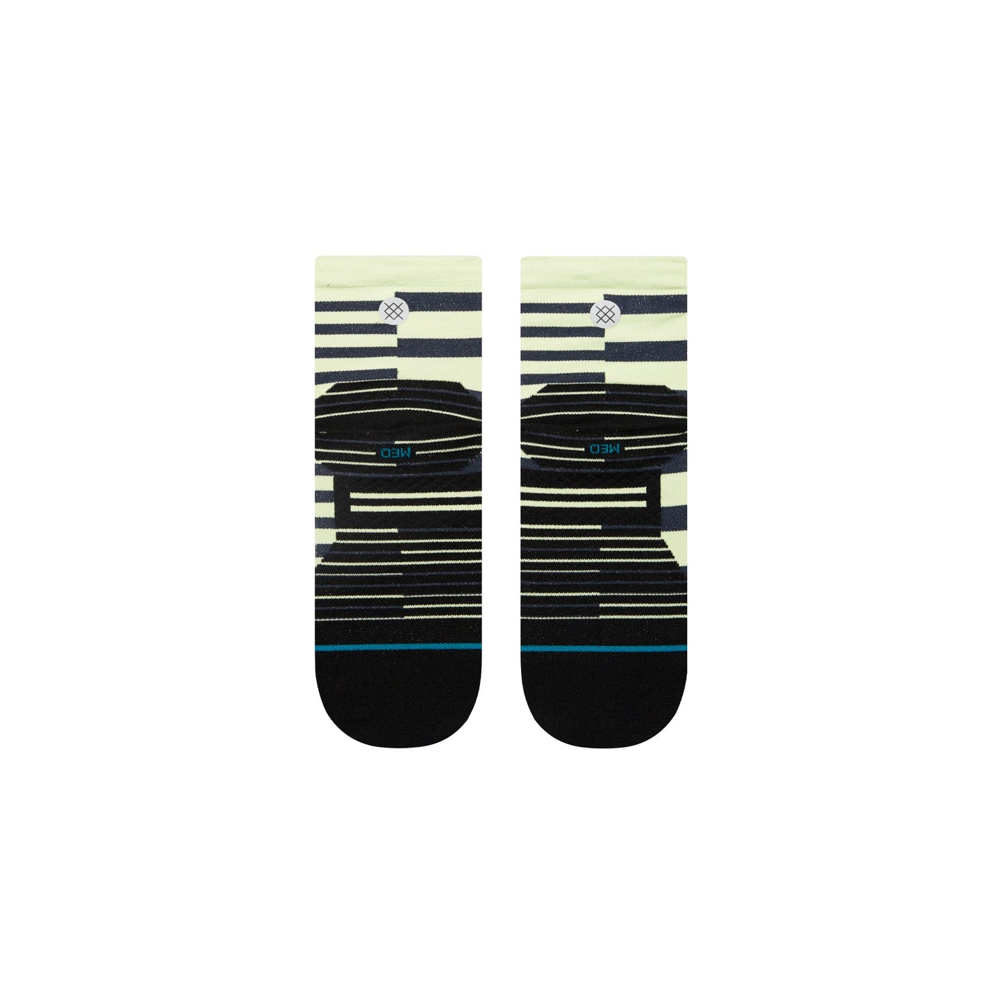 Stance Staggered Ultra Light Quarter Sock Black