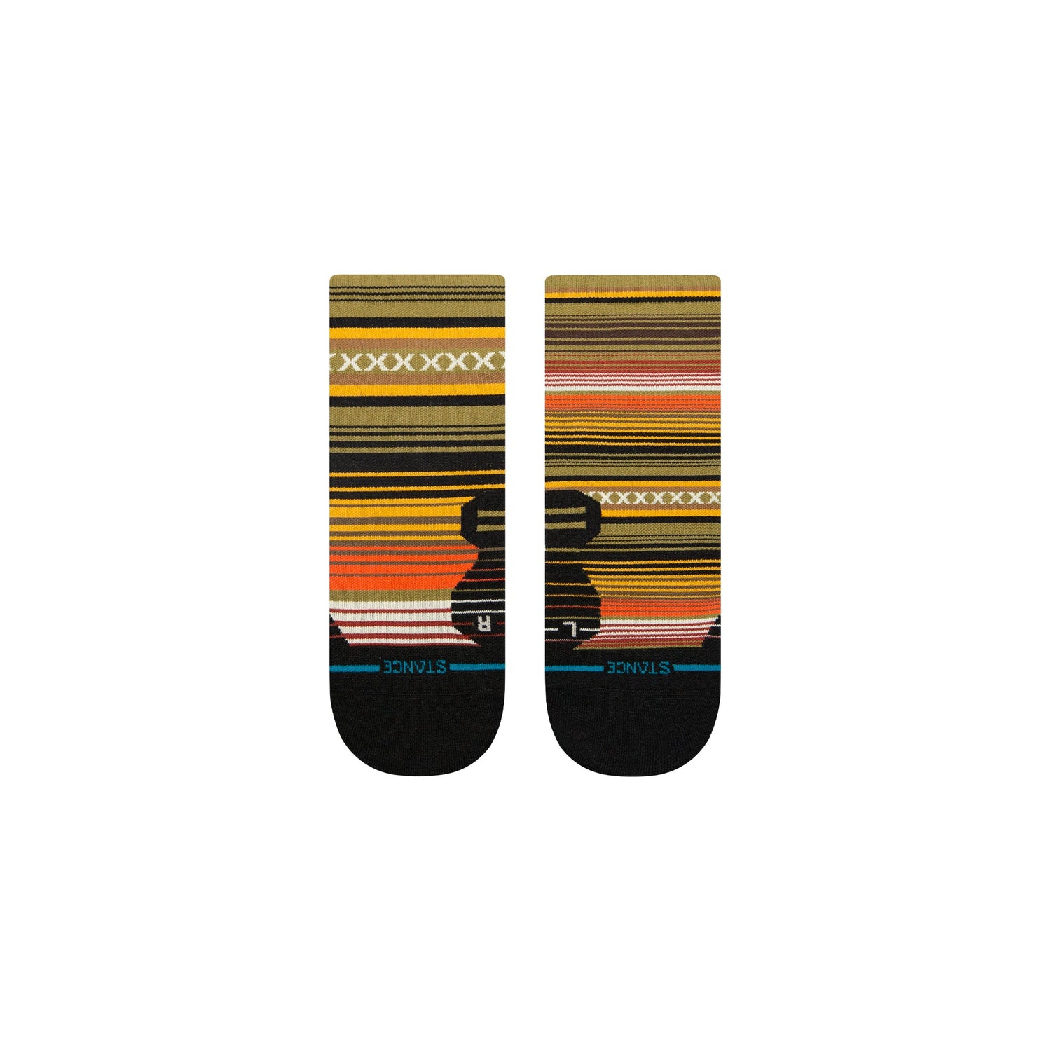 Stance Curren Light Quarter Sock Olive