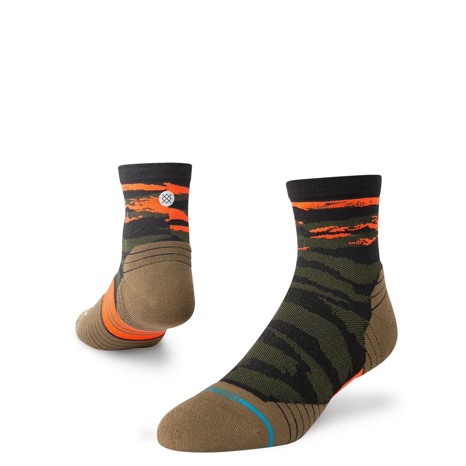 Stance Primal Light Quarter Sock Olive