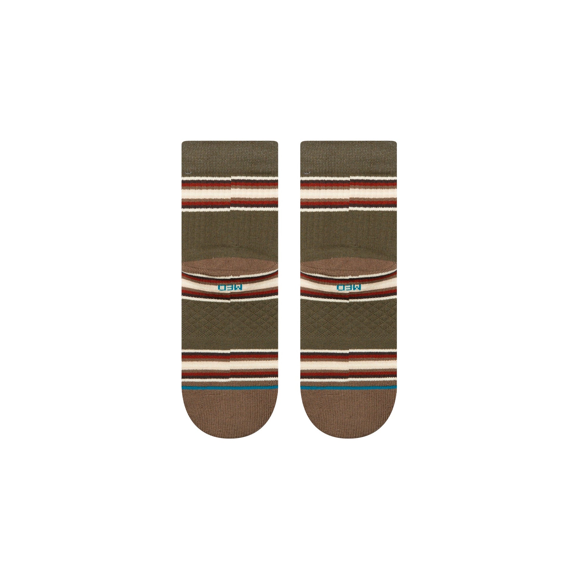 Stance Hill Top Quarter Sock Dark Green 