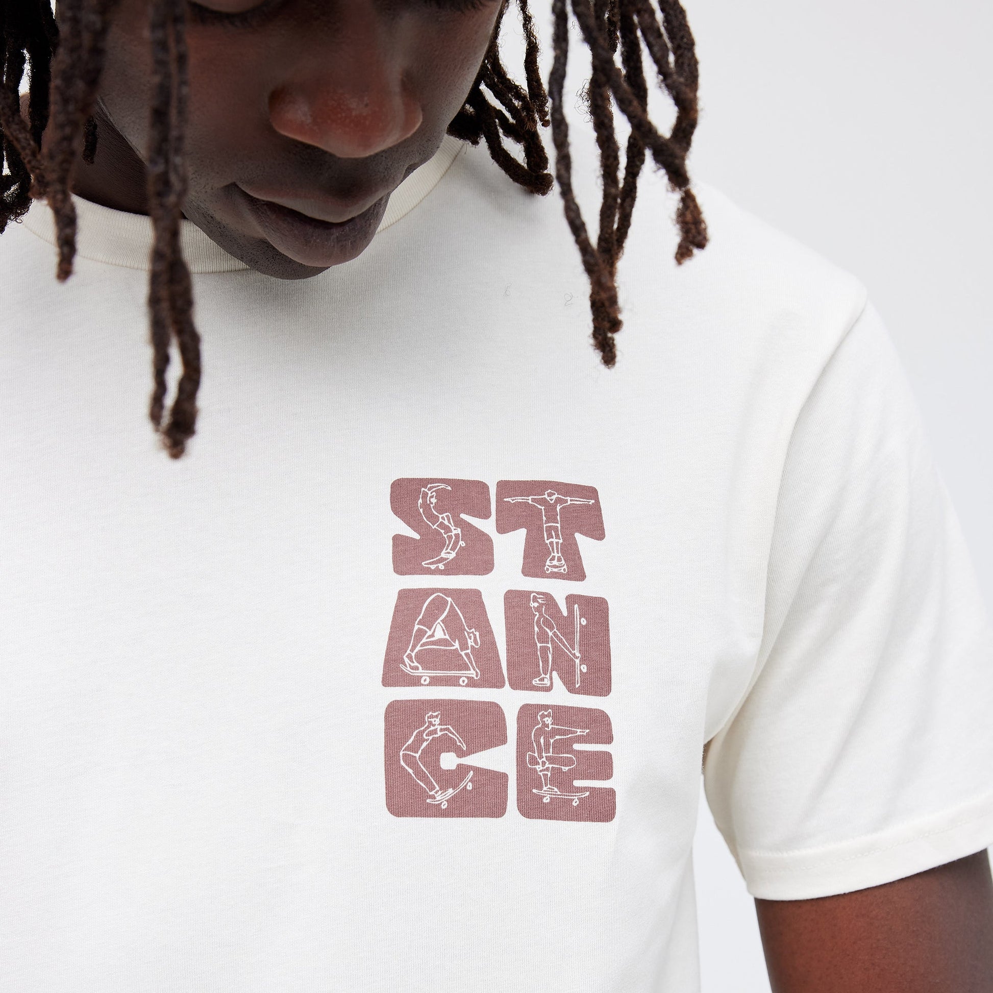 Stance Complicated T-Shirt Vintage White |model