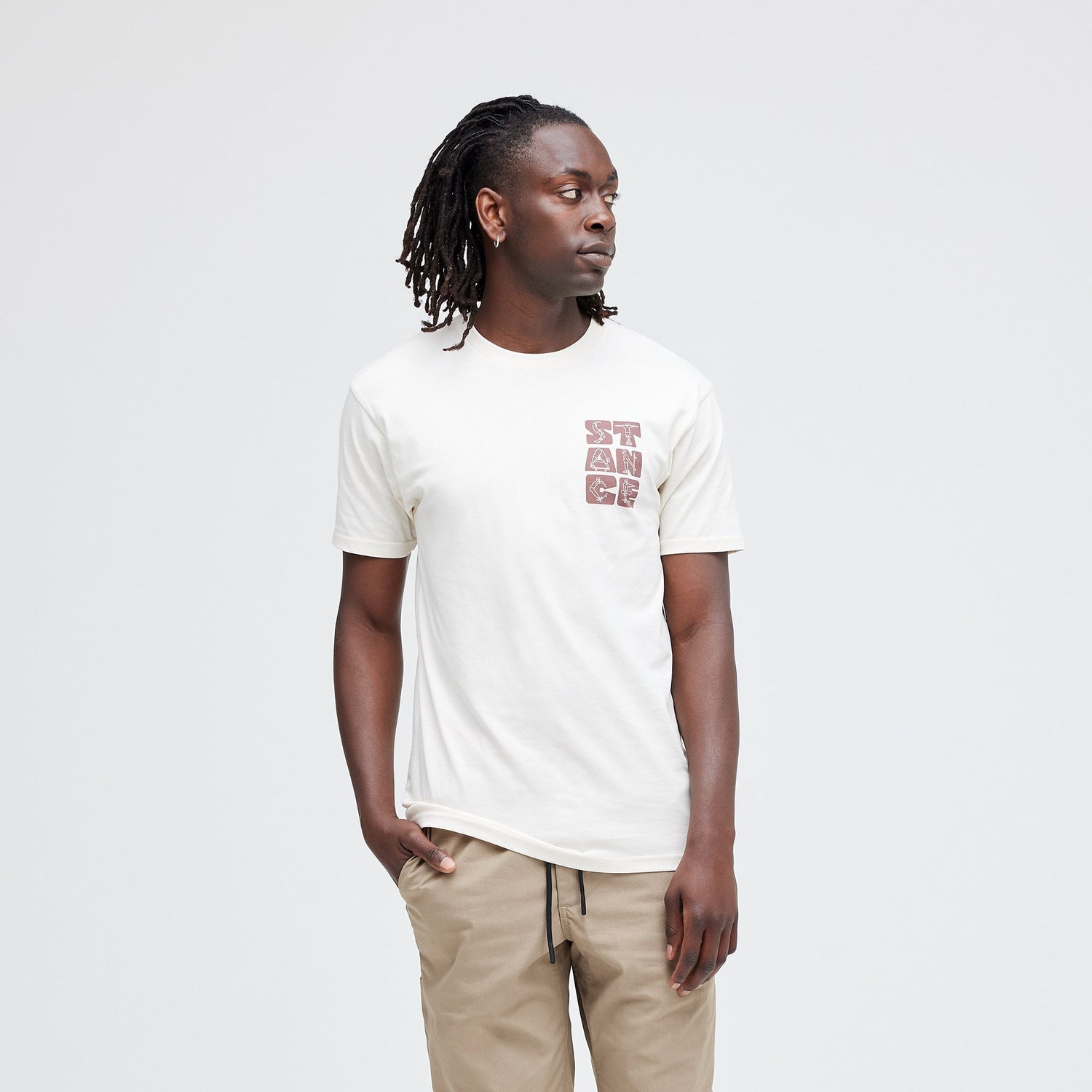 Stance Complicated T-Shirt Vintage White |model