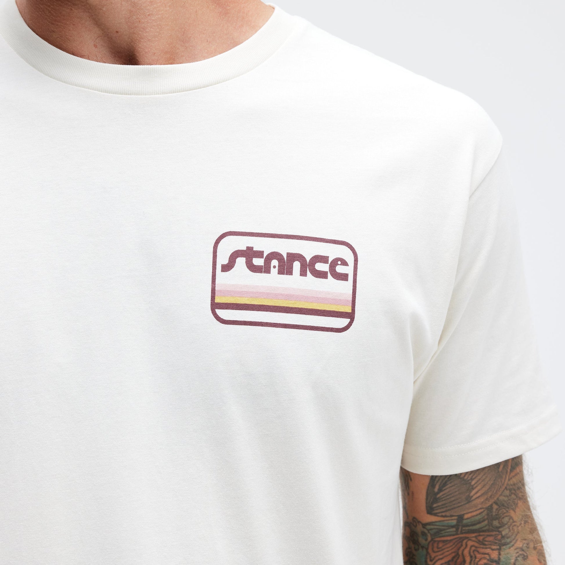 Stance Camino T-Shirt Vintage White |model