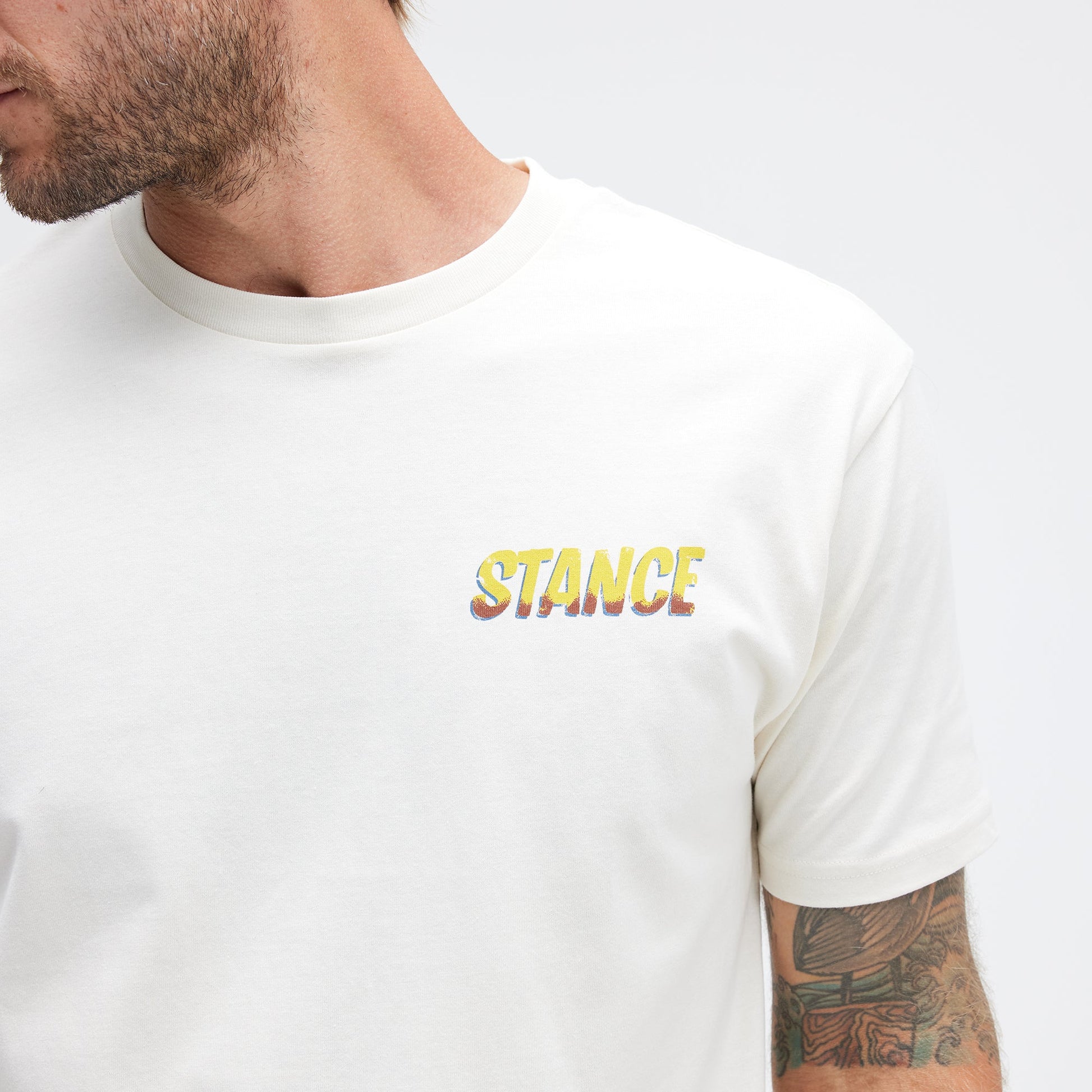 Stance Pitted T-Shirt Vintage White |model