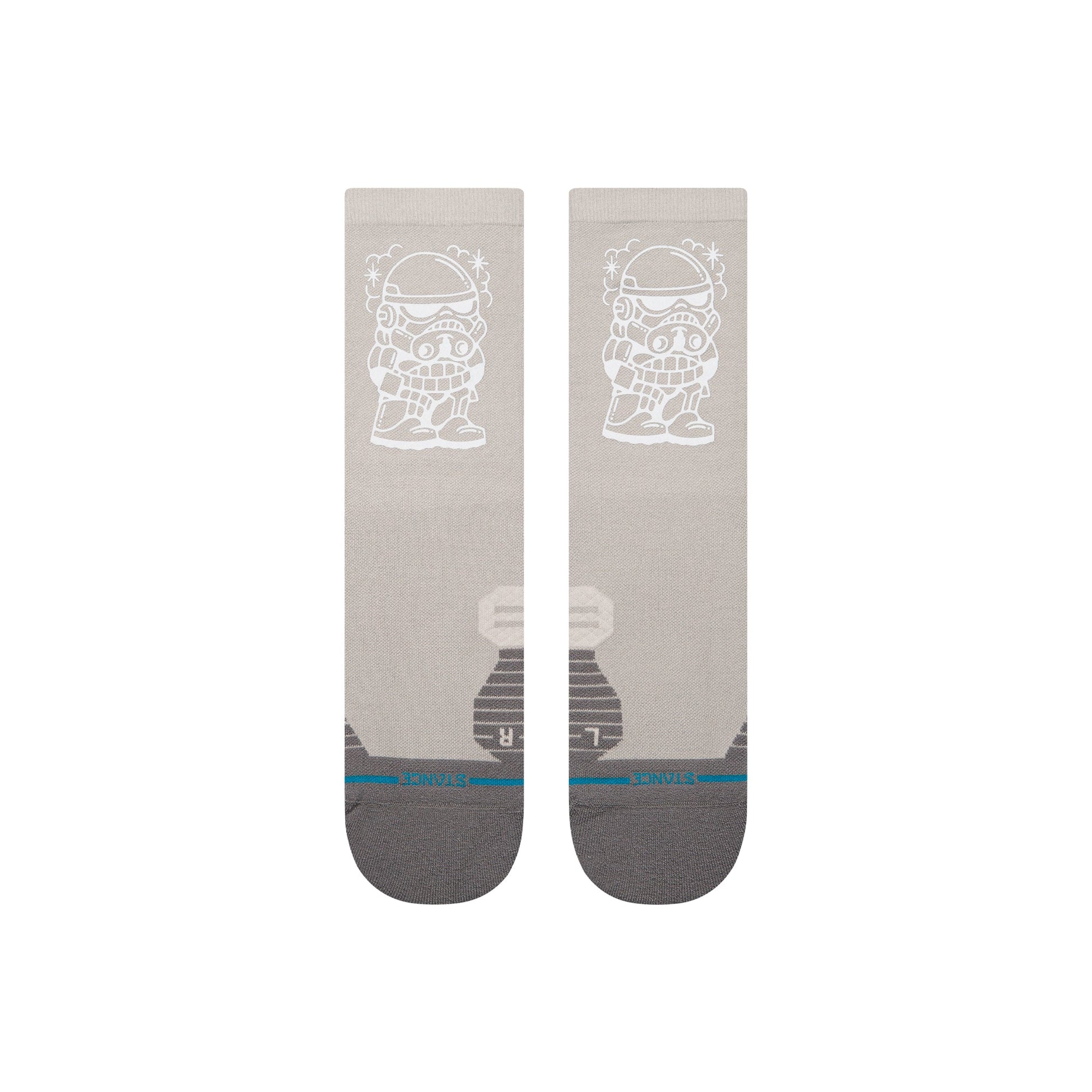 Stance Dj Trooper Light Crew Sock Grey 