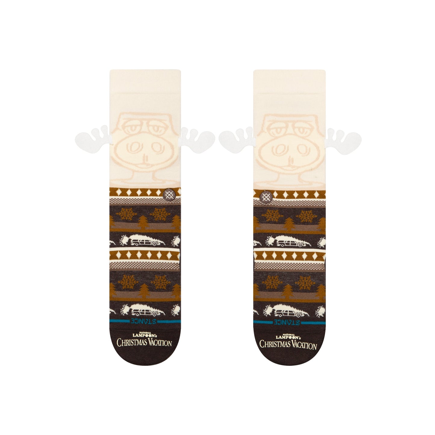 Stance Have Some Eggnog Crew Sock Dark Brown 