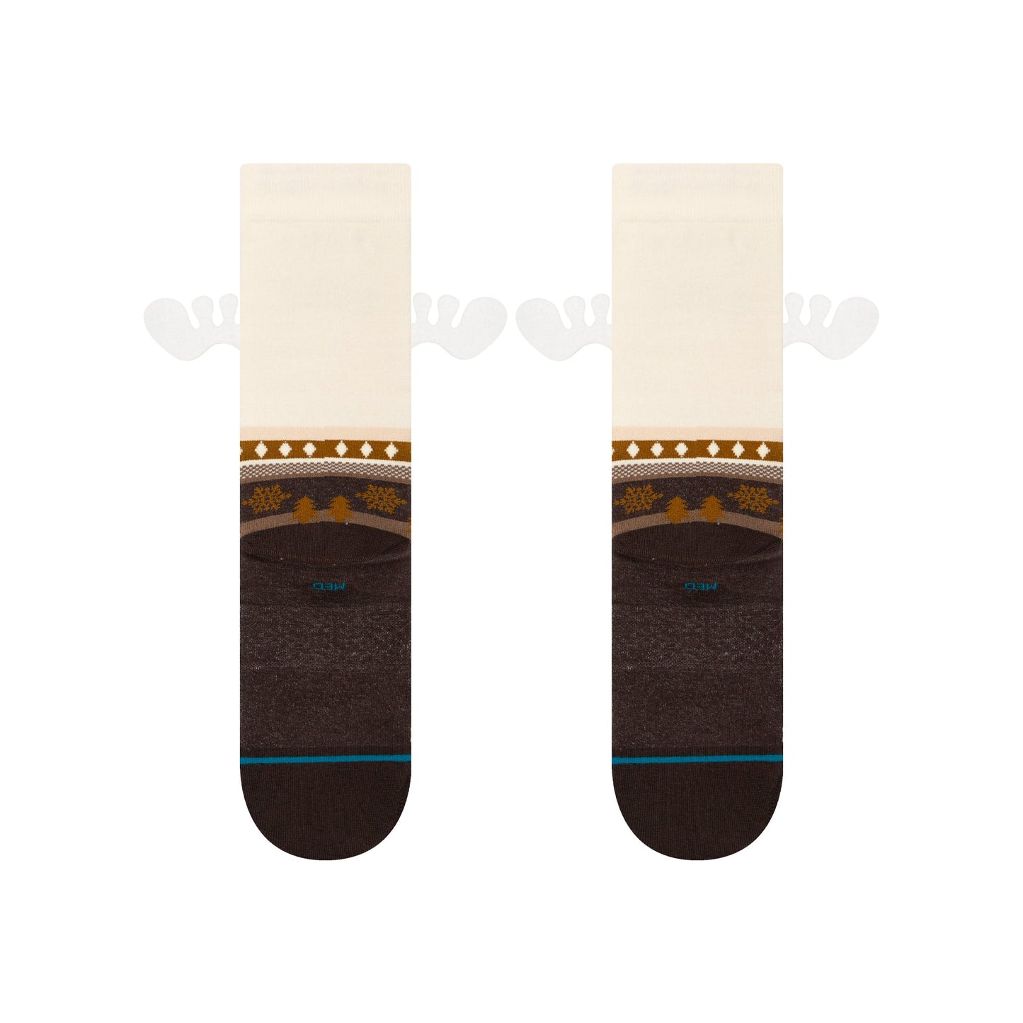 Stance Have Some Eggnog Crew Sock Dark Brown 