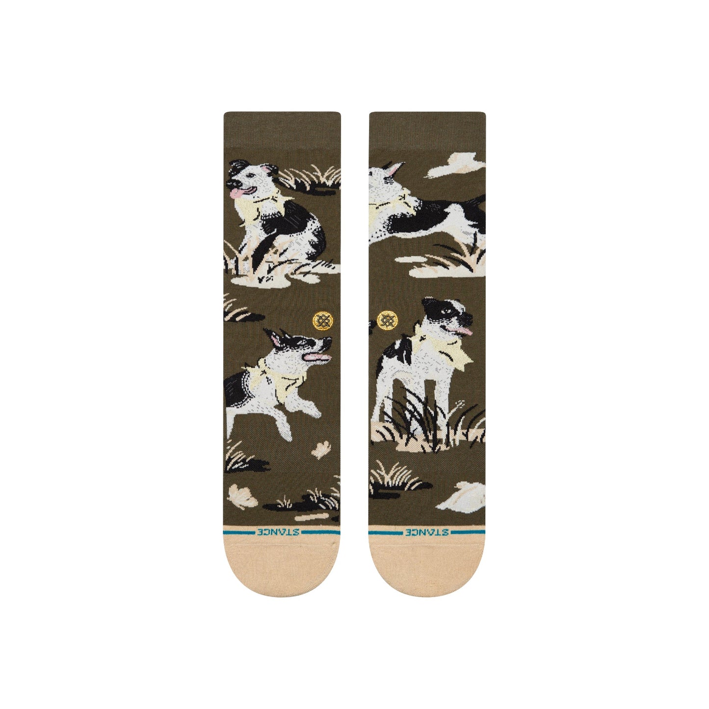 Stance Ishod Crew Sock Dark Green 