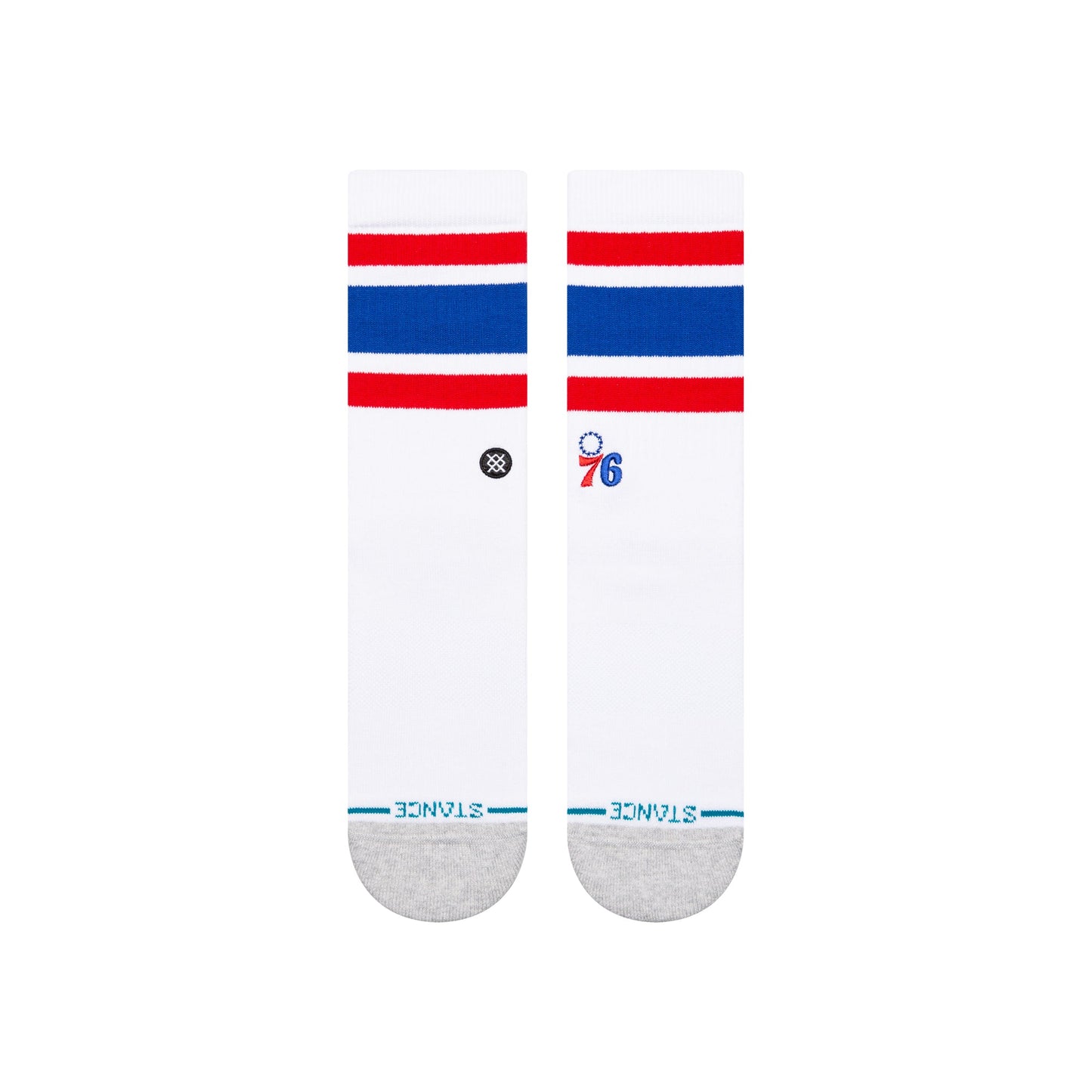 Stance Tube Philadelphia 76ers Crew Sock White