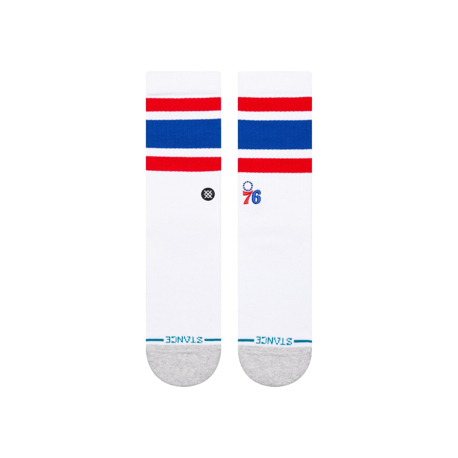 Stance Tube Philadelphia 76ers Crew Sock White