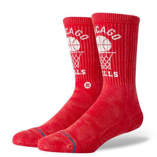 Stance Vintage Chicago Bulls Crew Sock Red