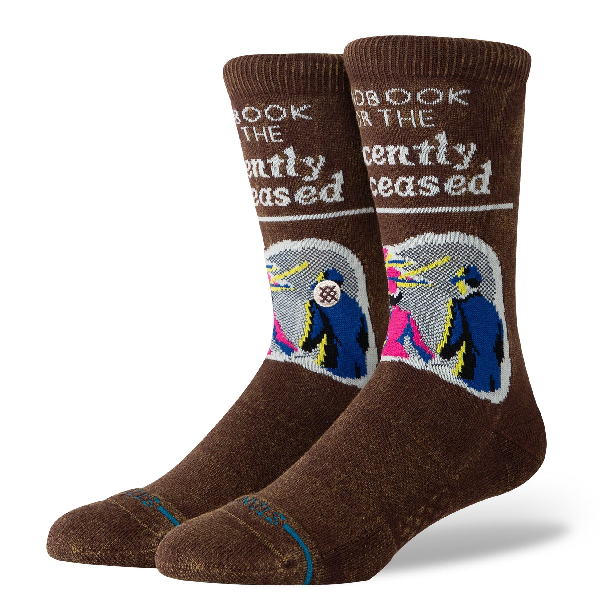 Stance Recently Deceased Crew Sock Brown 