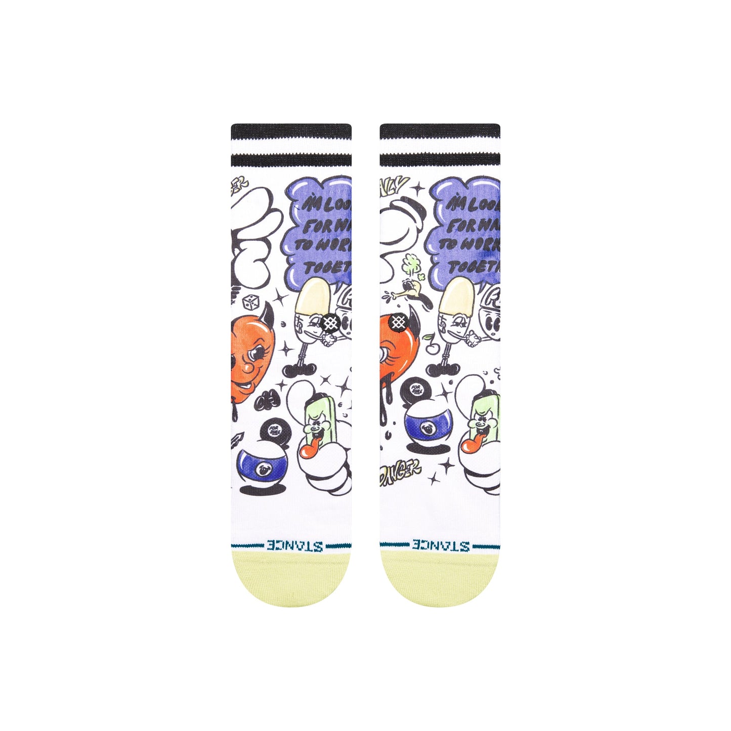 Stance Daily Danger Crew Sock White