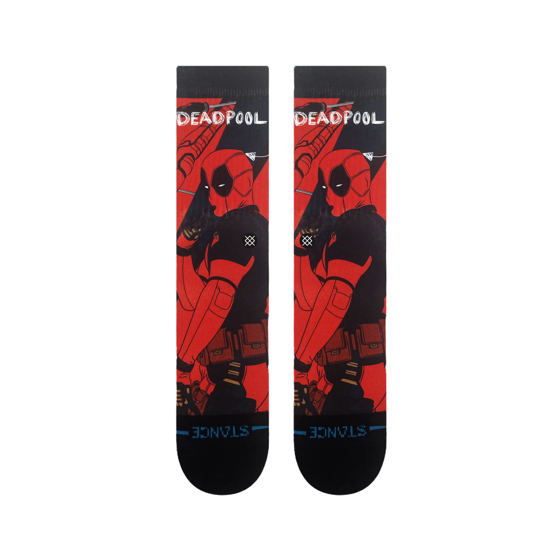 Stance Deadpool Crew Sock Red