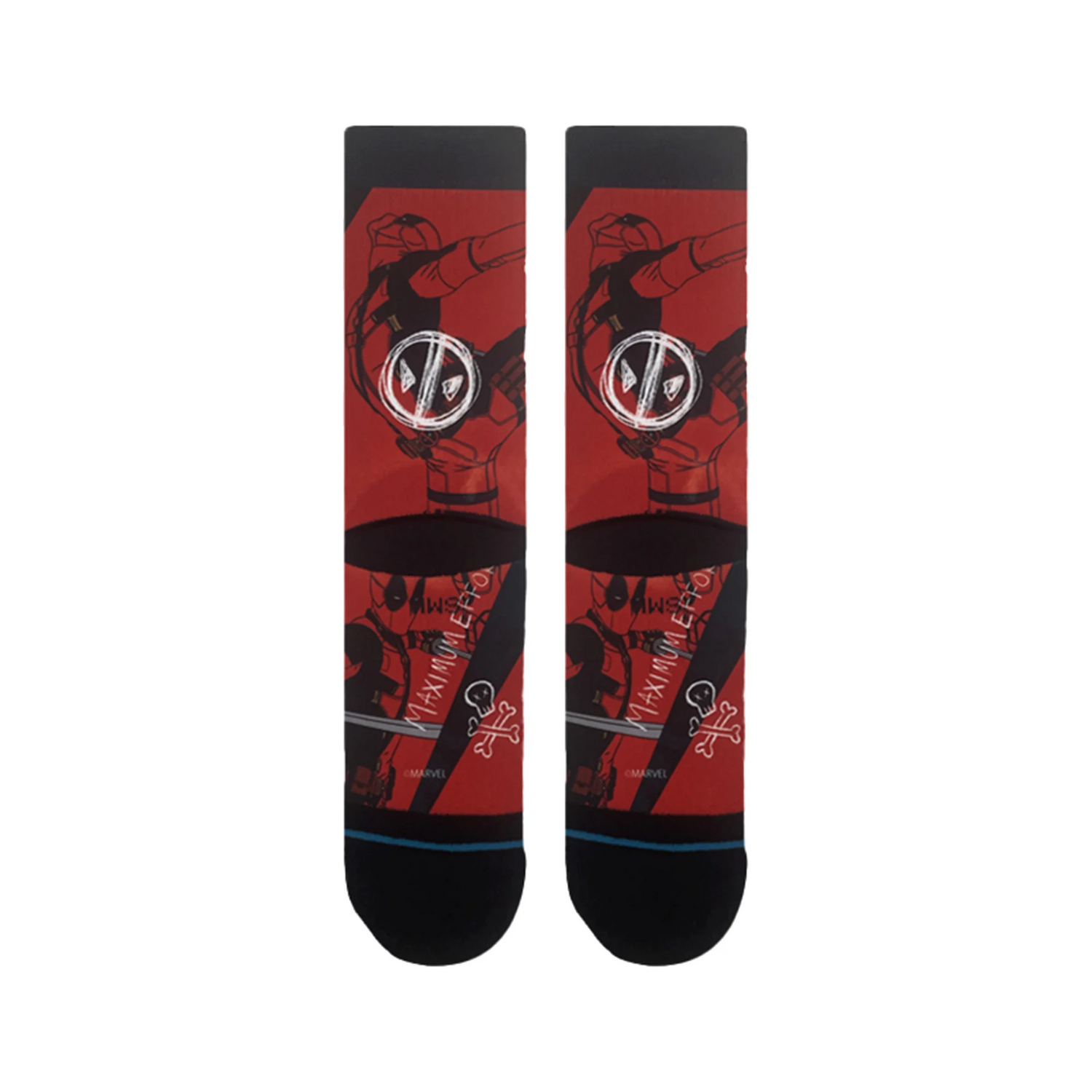 Stance Deadpool Crew Sock Red