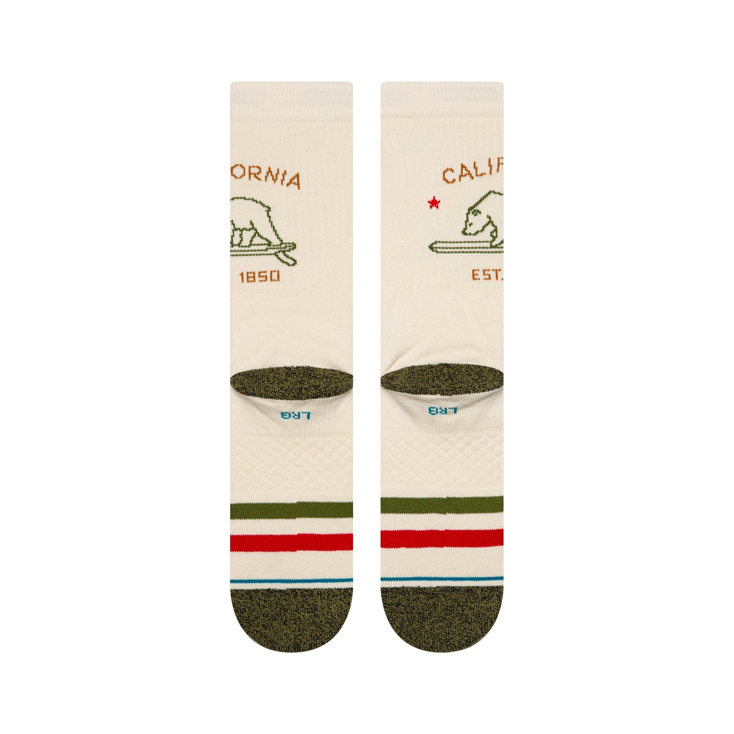 Stance Socks CALIFORNIA REPUBLIC 2 CREW SOCK Off white