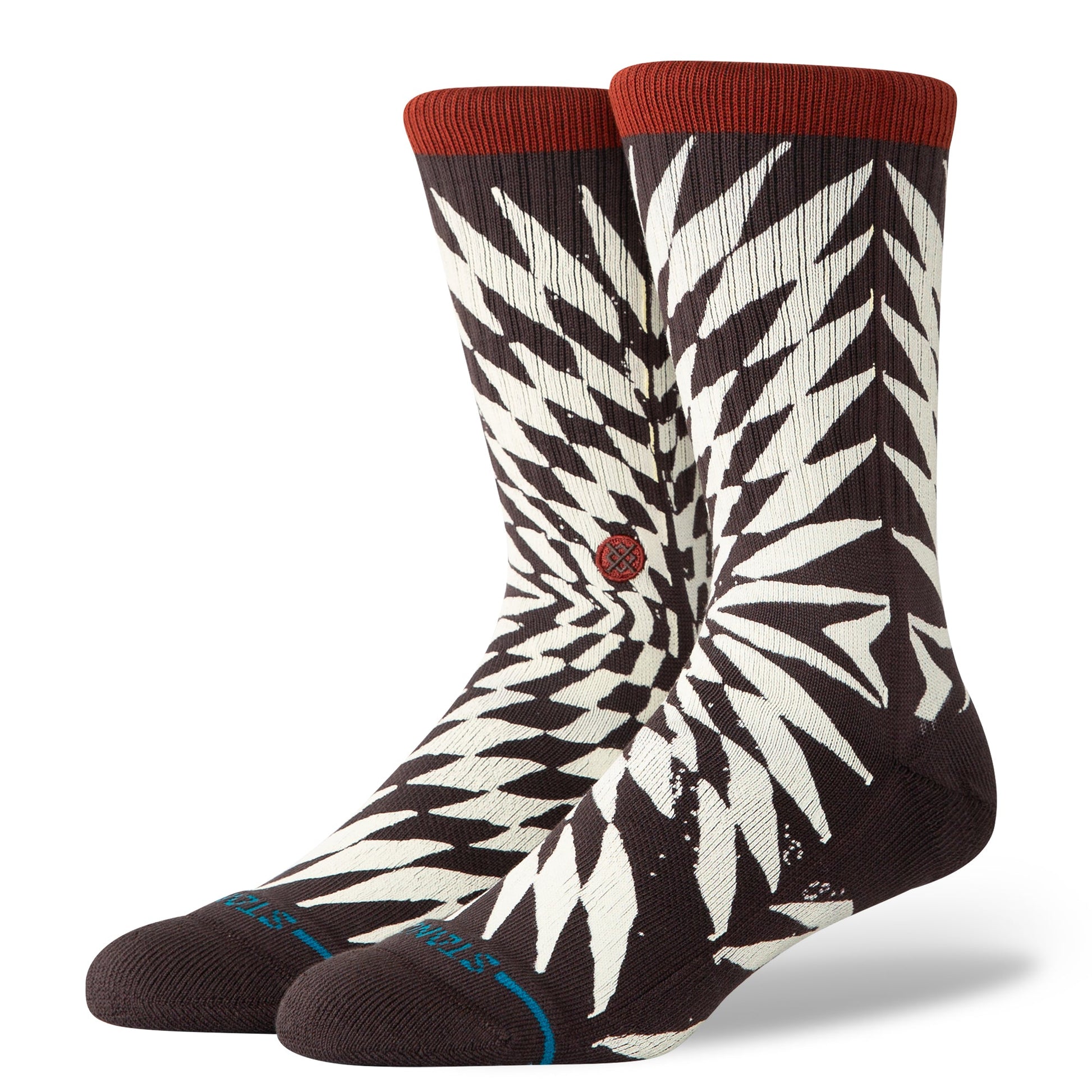 Stance Frackle Crew Sock Dark Brown 