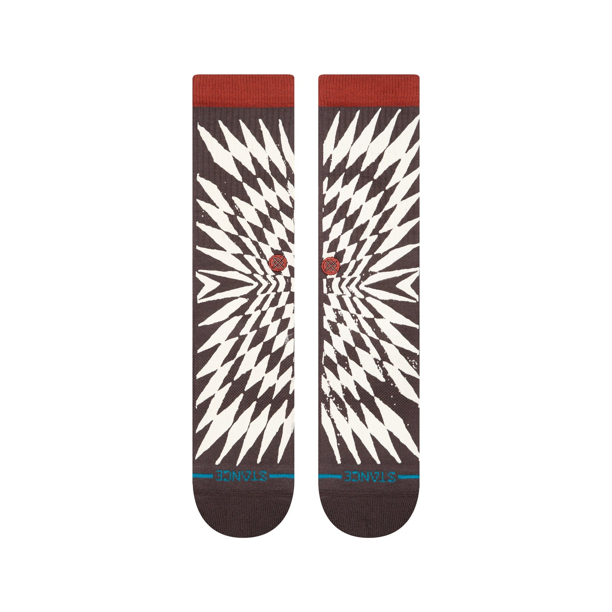 Stance Frackle Crew Sock Dark Brown 