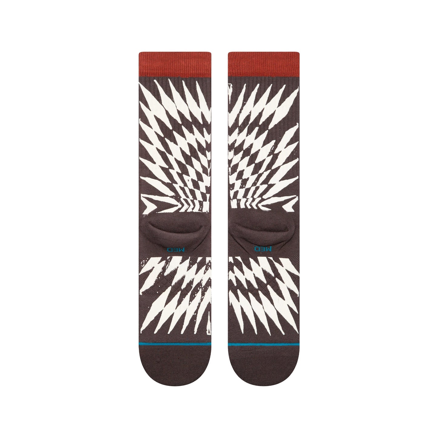 Stance Frackle Crew Sock Dark Brown 