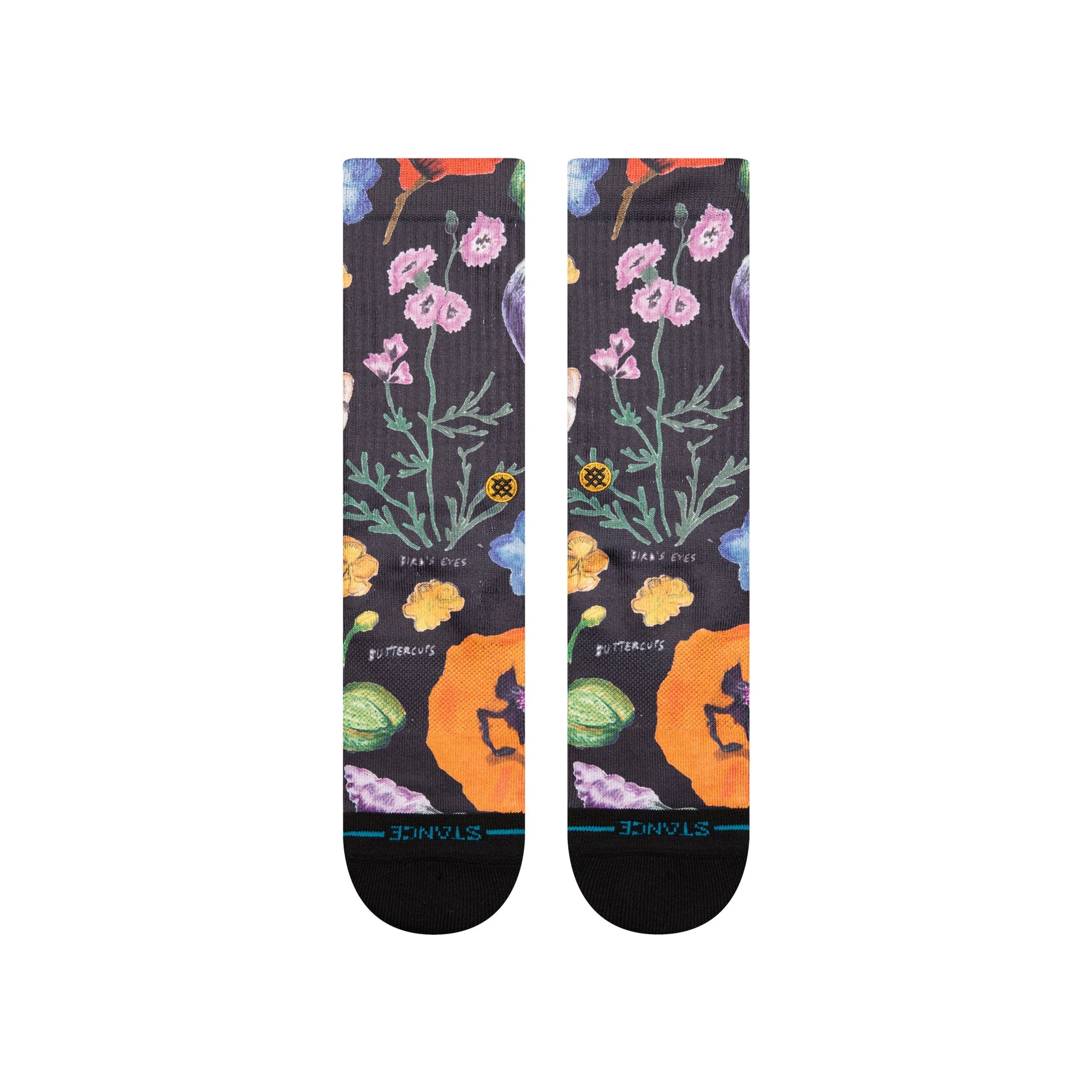 Stance Lucias Floral Crew Sock Black 