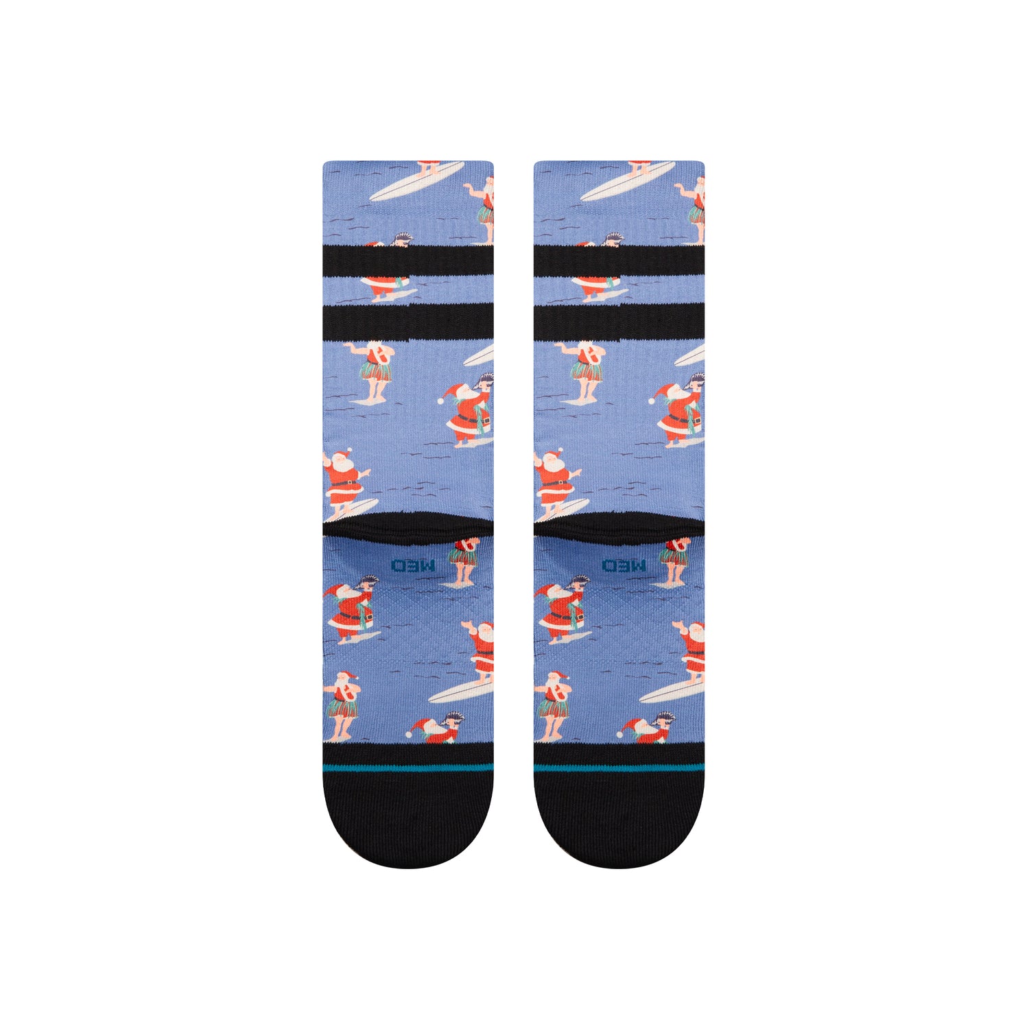 Stance Surfing Santa Crew Sock Blue