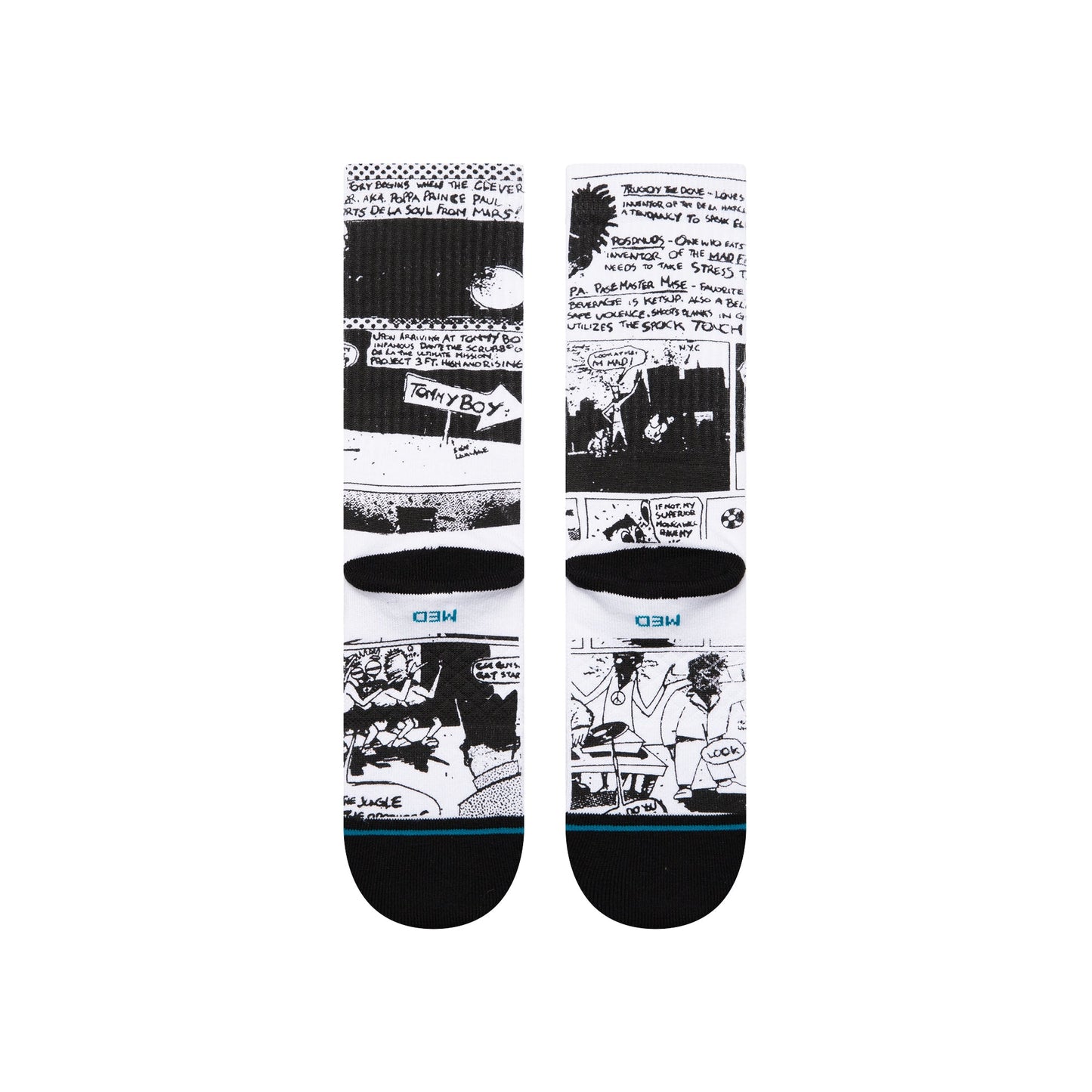 Stance The Sleeve Crew Sock Black White 