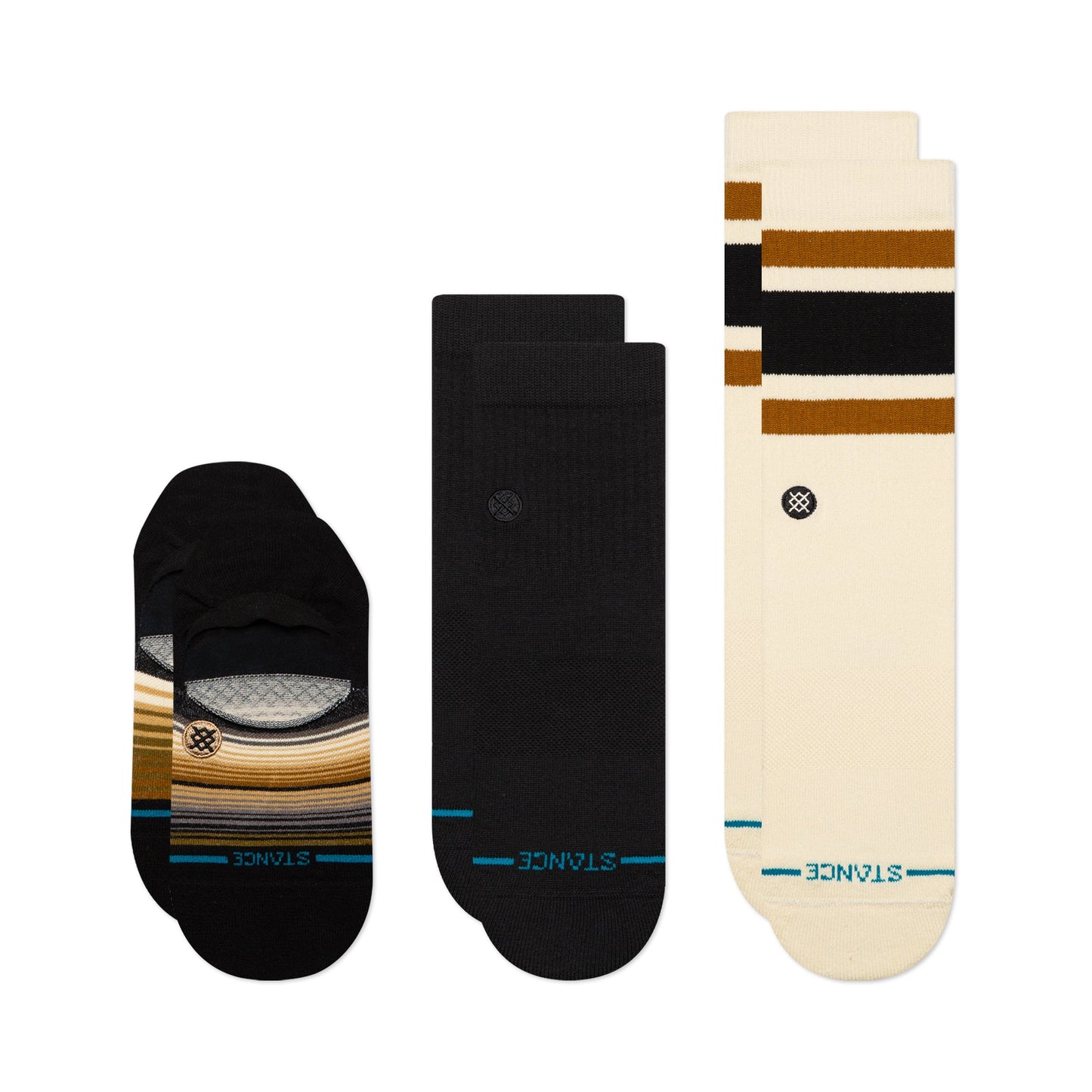 Stance Icon Series Mixed Sock 3 Pack Black 