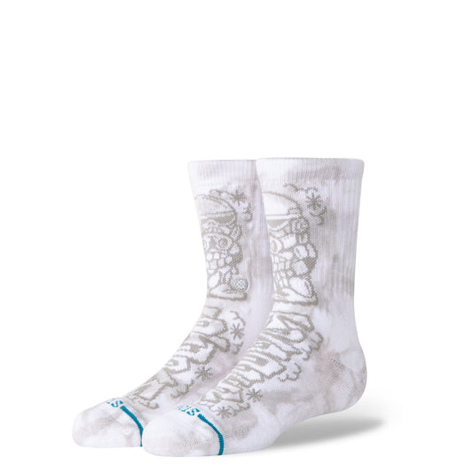 Stance Dj Trooper Kids Crew Sock White 