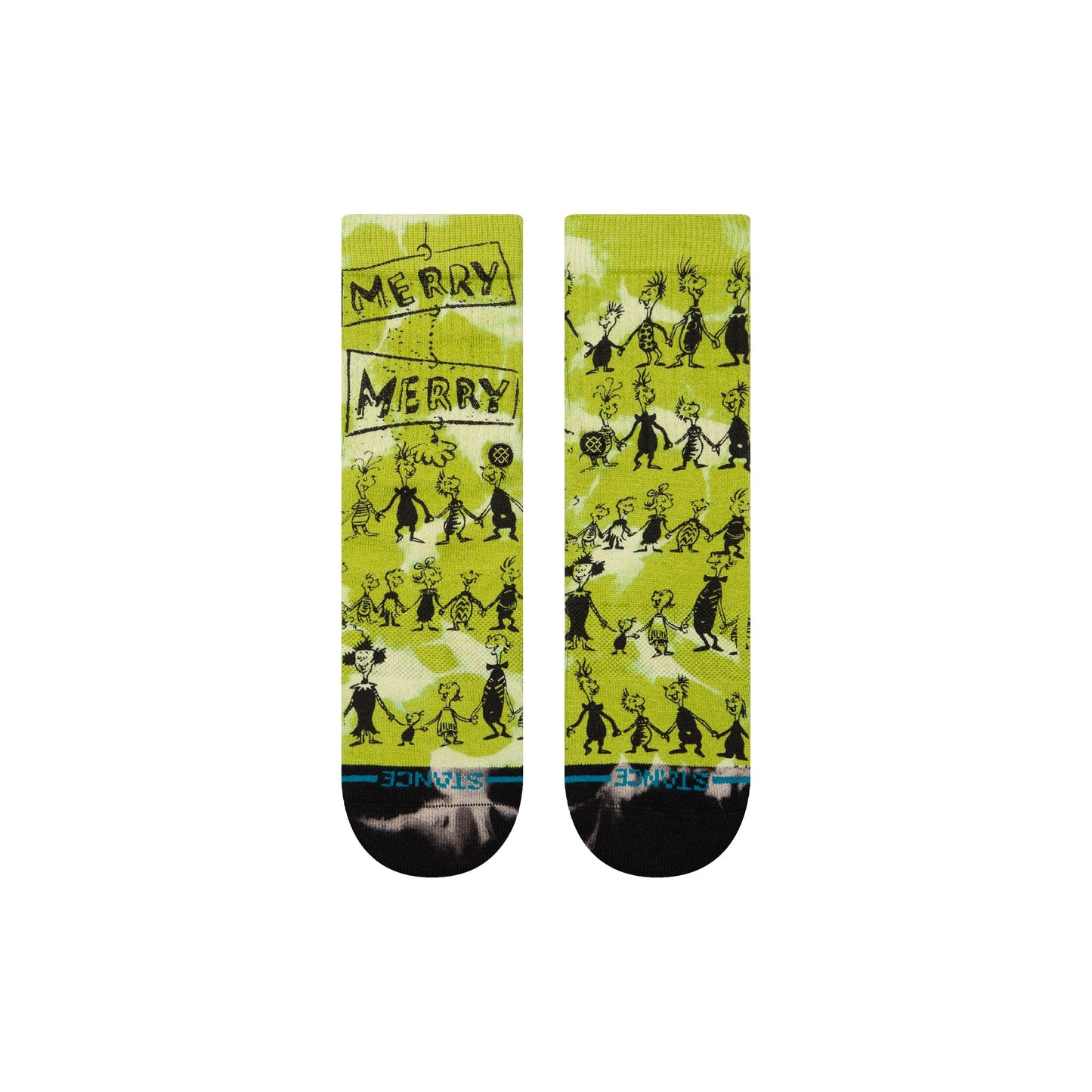 Stance Down In Whovile Kids Crew Sock Green 