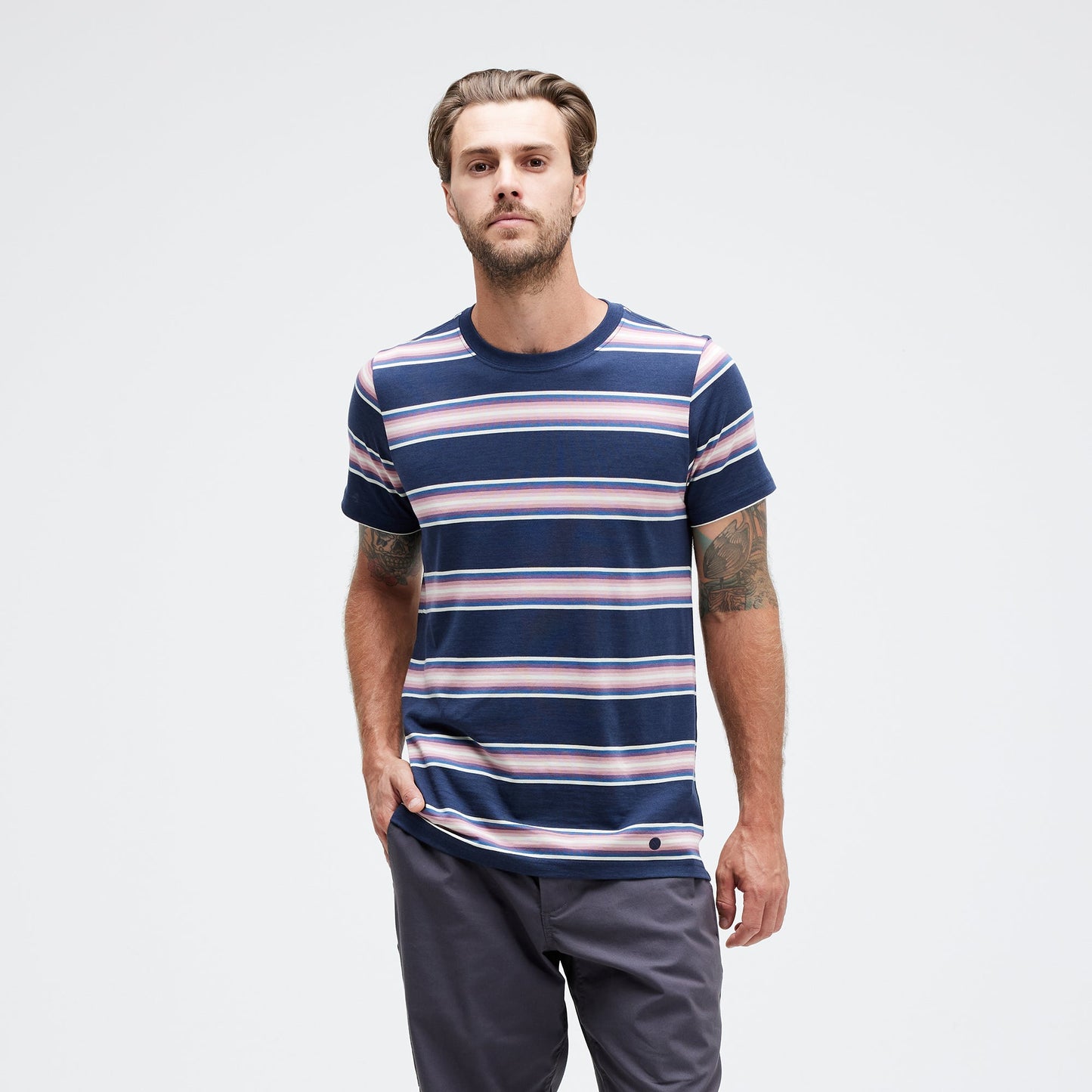 Stance Butter Blend T-Shirt White Navy |model