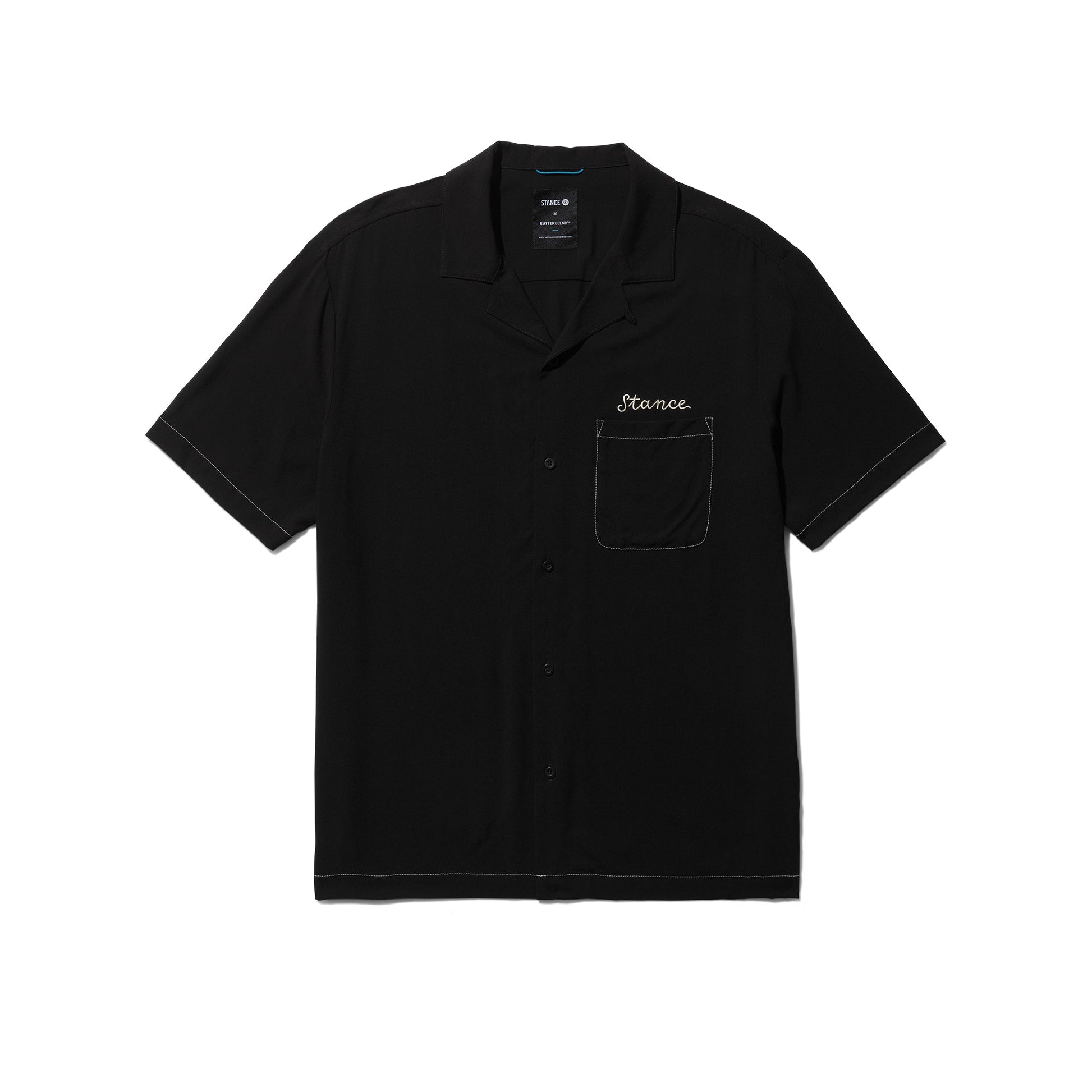 Stance Yoto Button Up T-Shirt Black