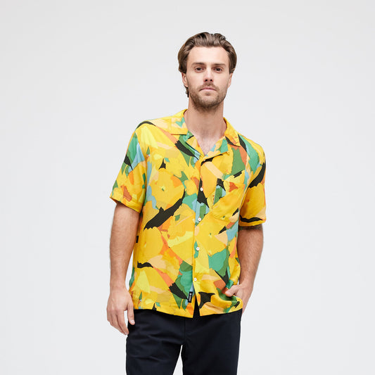 Stance Yoto Button Up T-Shirt Tropical |model