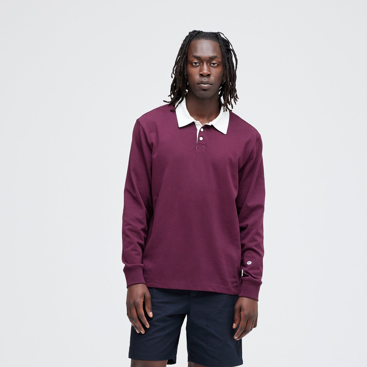 Stance Rugby Long Sleeve T-Shirt Dark Wine |model