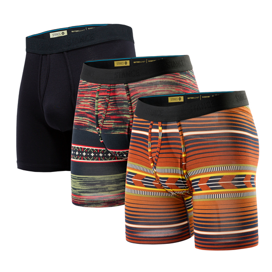 Stance Boxer Brief Butterblend™ 3 Pack Brown/Black