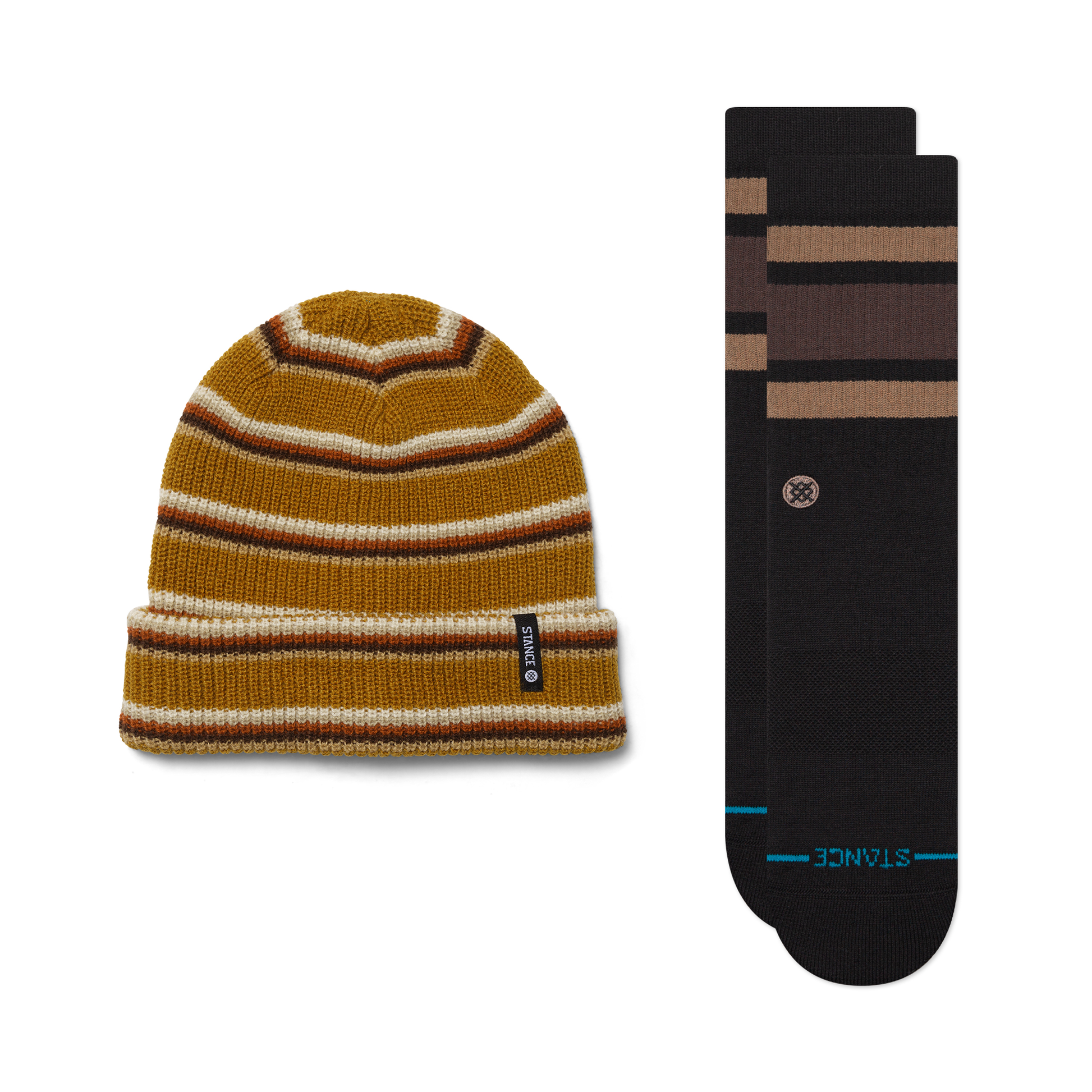 Stance Lifestyle Beanie And Crew Sock Boyd Set Gold/Black