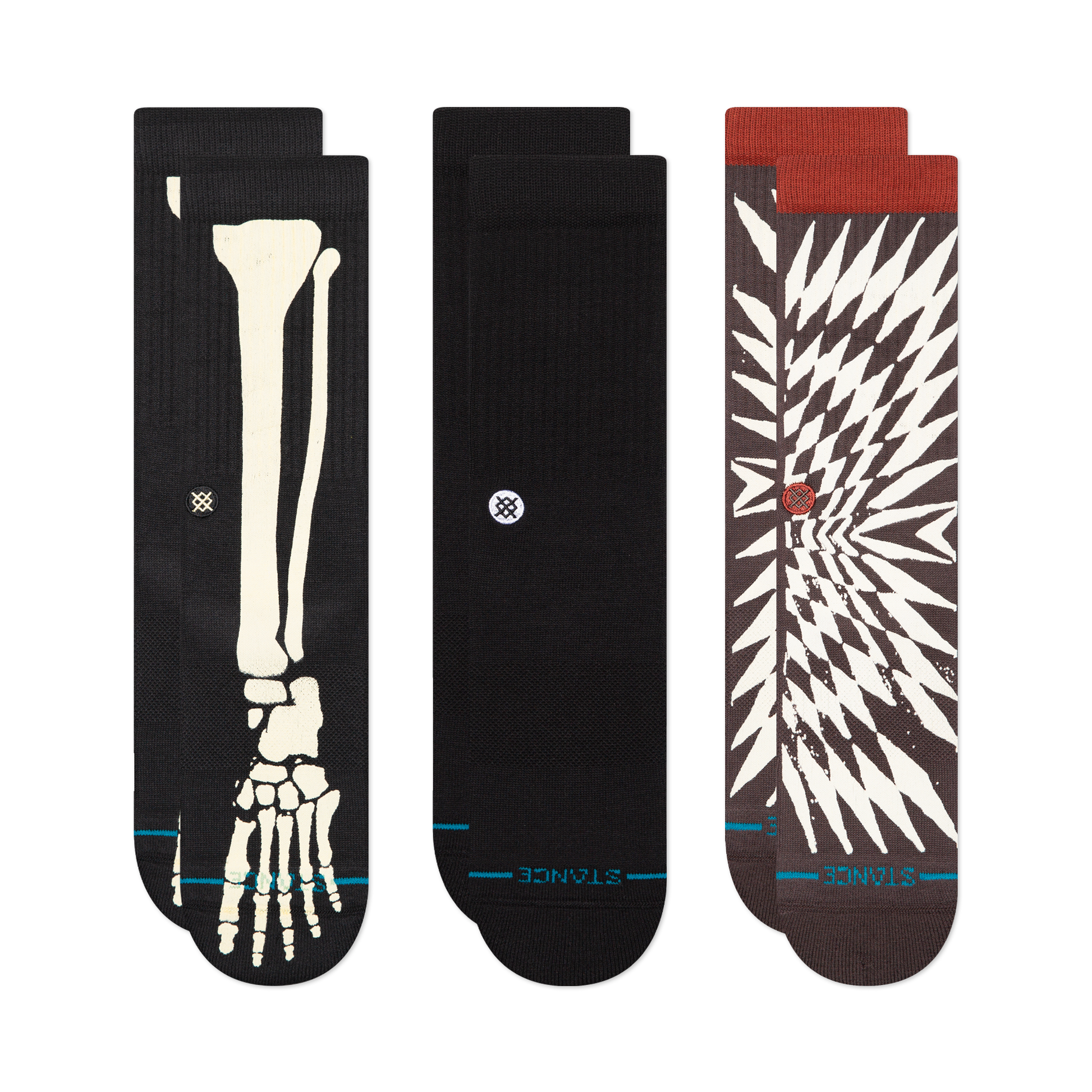 Stance Lifestyle Halloween Crew Sock 3 Pack Black