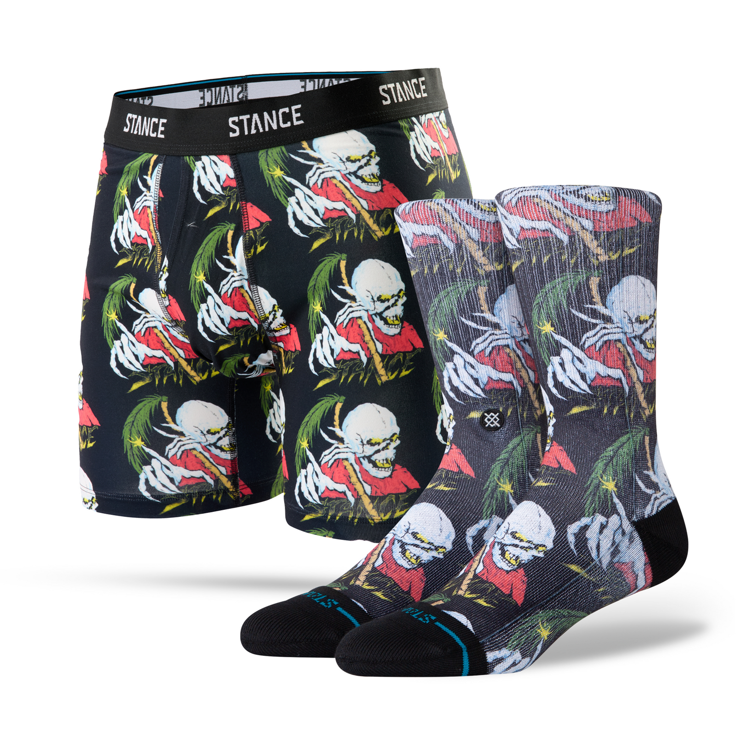 Stance Palm Slyaer Boxer Brief & Crew Sock 2 Pack Black