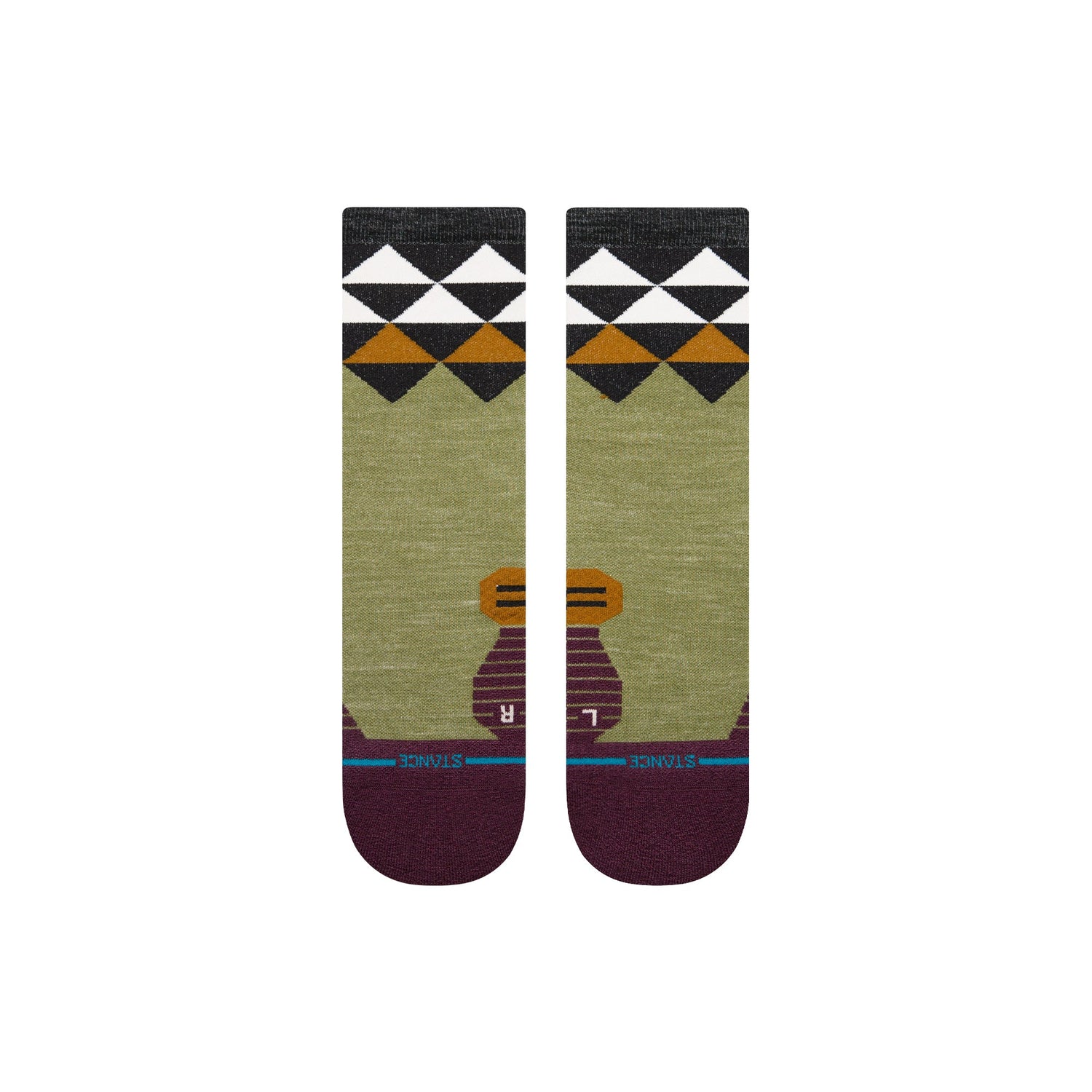 Stance Quadrilateral Light Wool Crew Sock Black