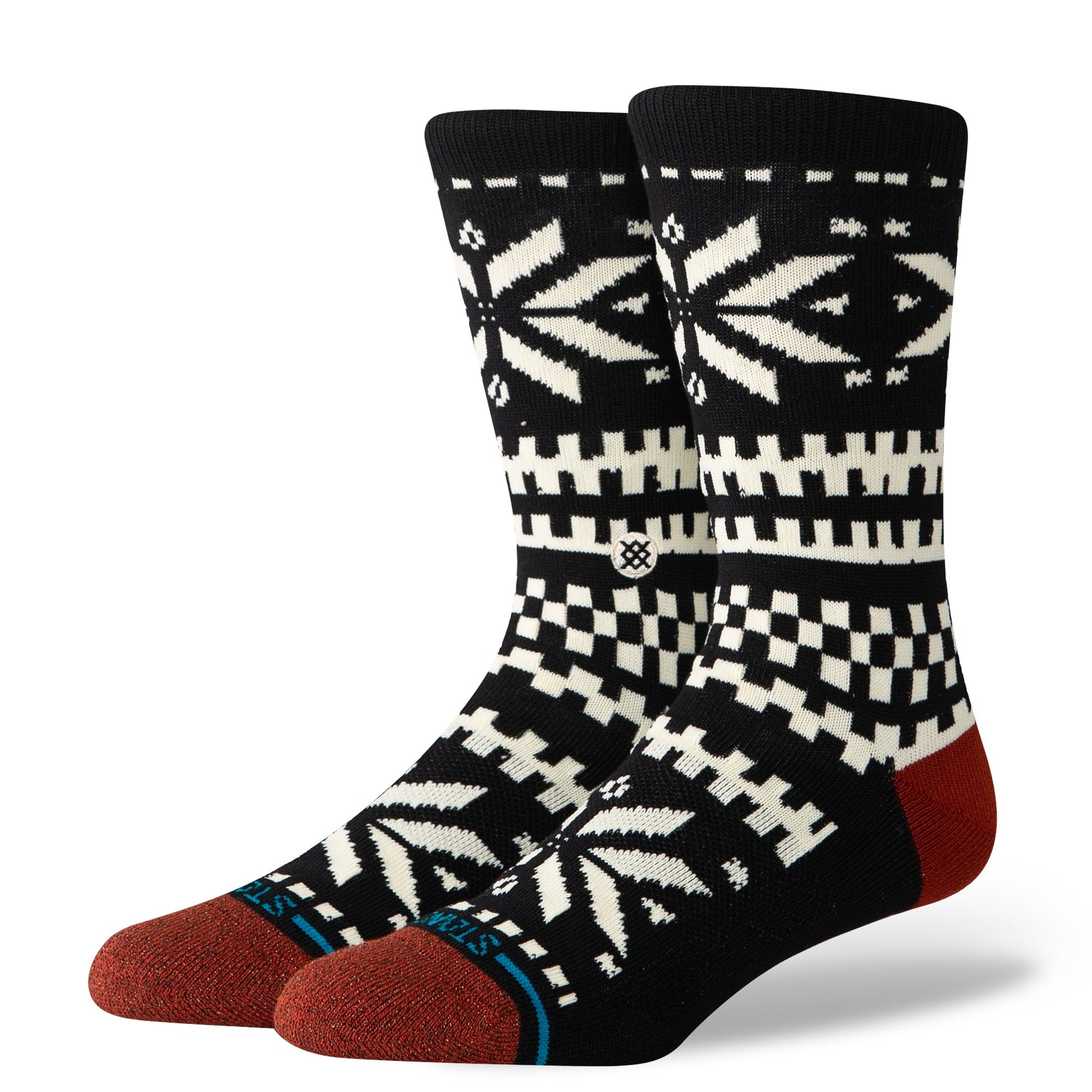 Stance Flake Crew Sock Black 