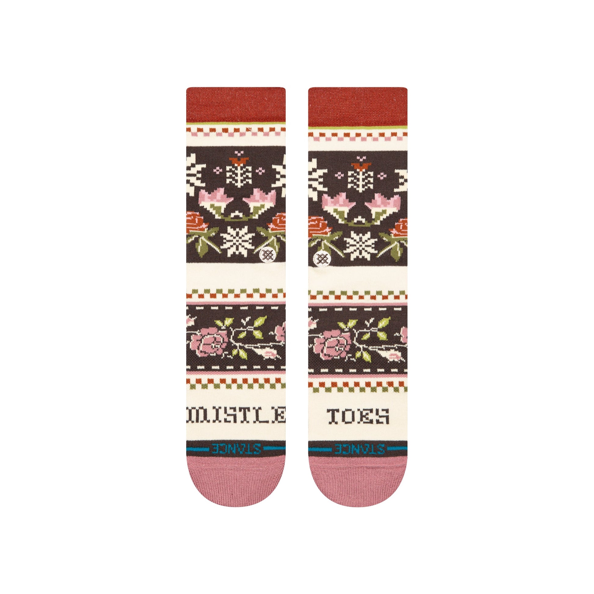 Stance Mistling Toes Crew Sock Dusty Rose 