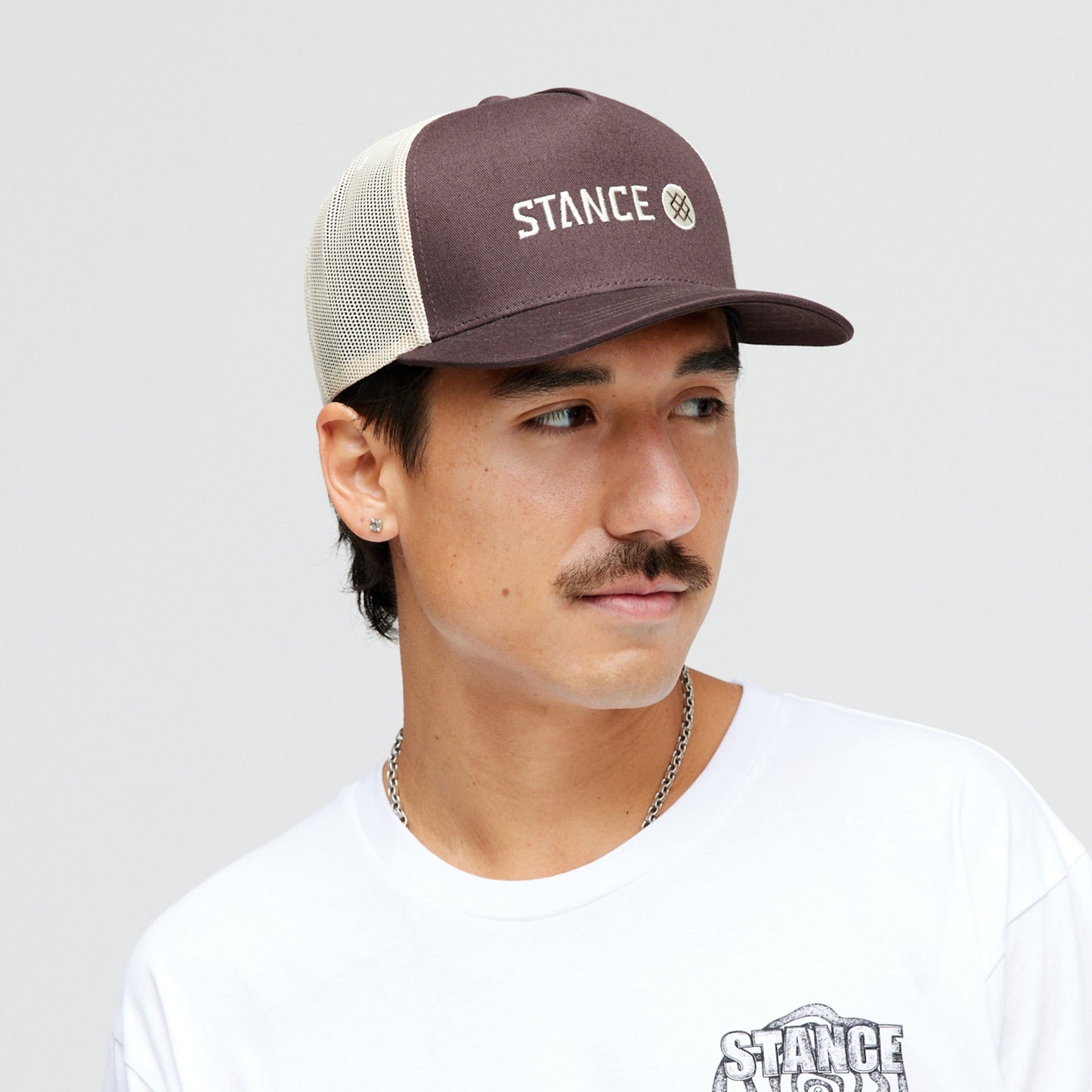 Stance Icon Trucker Hat Dark Brown |model